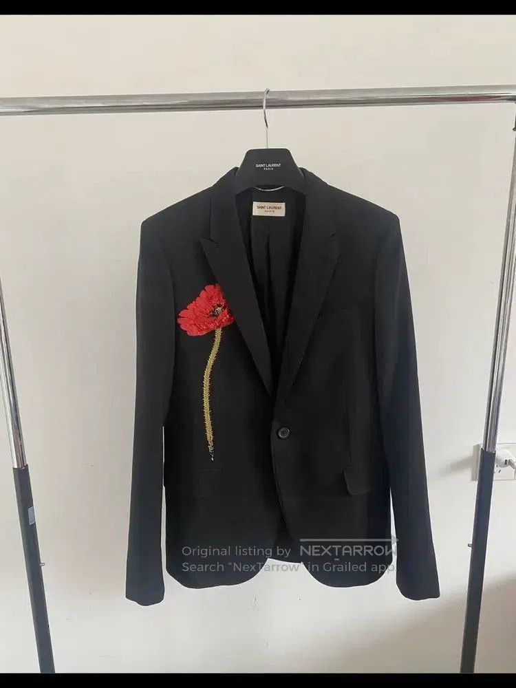 Saint Laurent Paris Sz 44 Saint Laurent Paris 15SS Flower Patch Jacket. Size US S / EU 44-46 / 1 - 1 Thumbnail