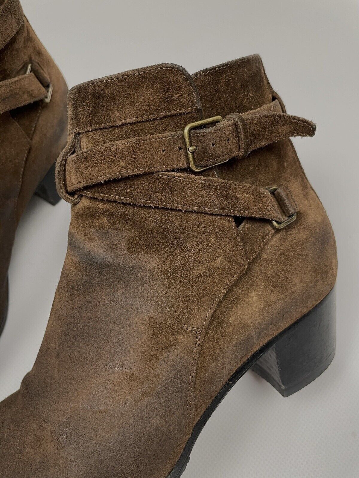 Saint Laurent Paris Saint Laurent Women's Brown Suede Blake Jodhpur Ankle Boots Size US 8.5 / IT 38.5 - 8 Thumbnail