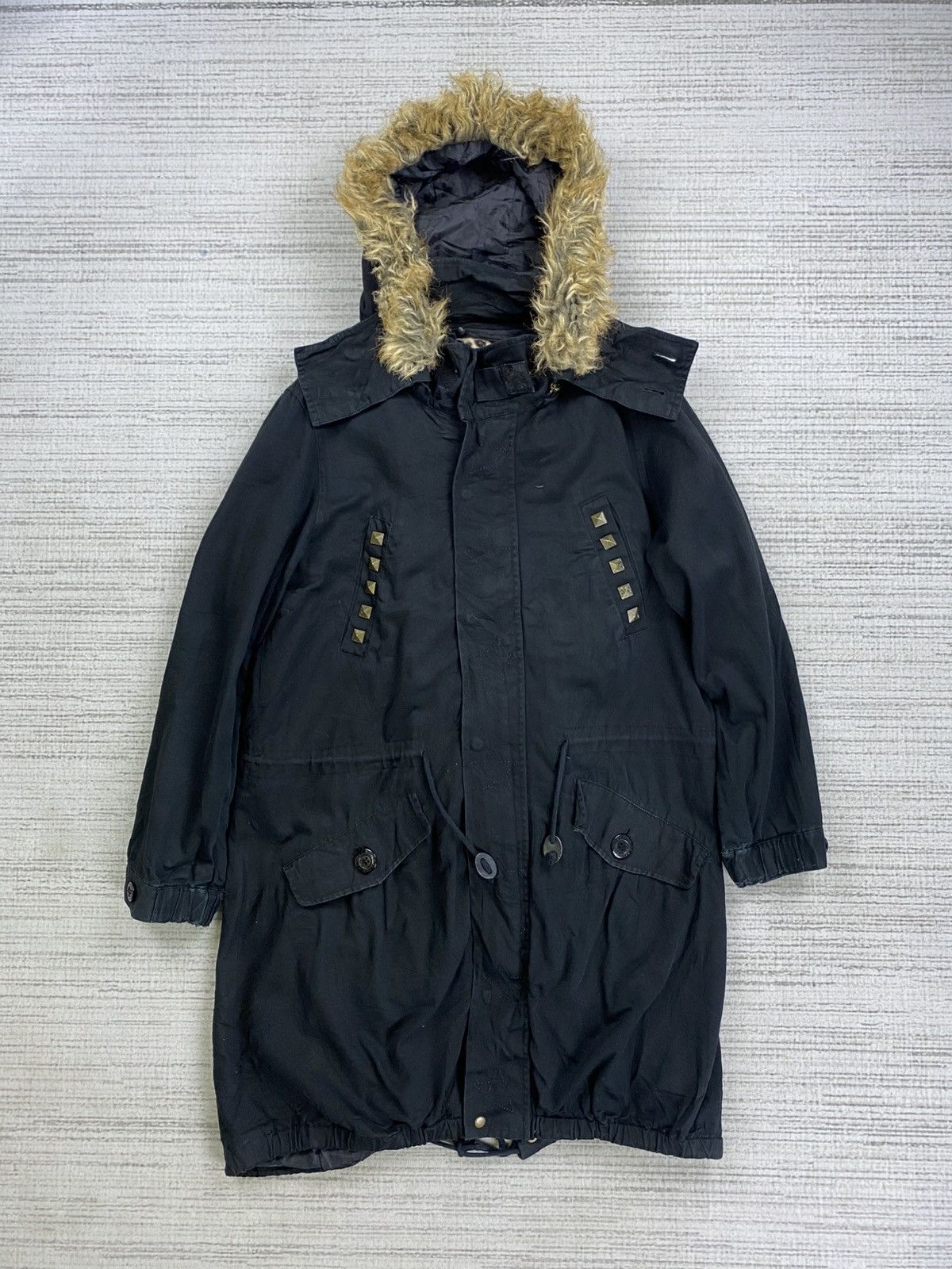 If Six Was Nine Vtg World Wide Love Gothic Style Faux Fur Hoodie Jacket Size US M / EU 48-50 / 2 - 5 Thumbnail