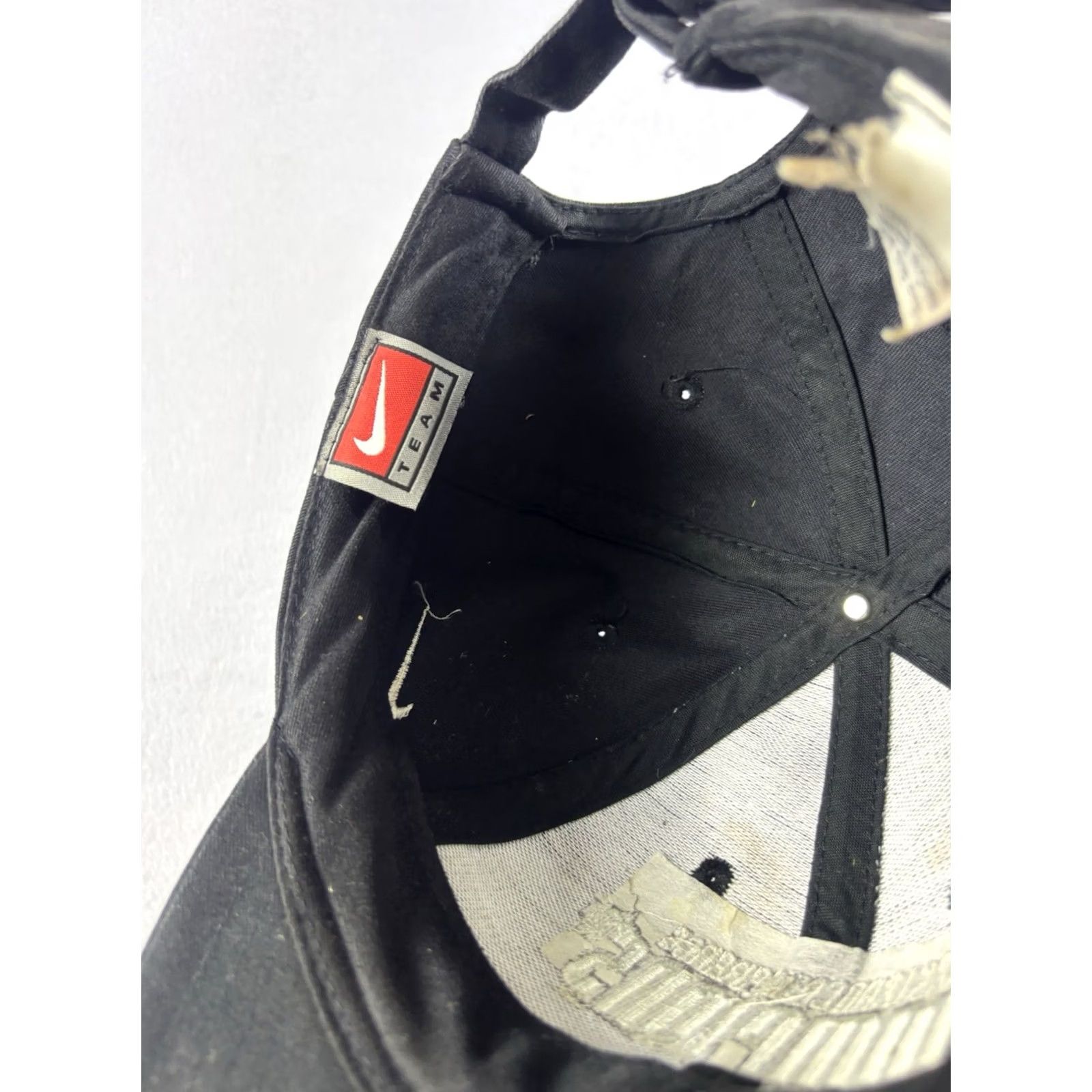 Nike Nike Hat Baseball Cap 2002 NBA Finals Black Embroidered Strapback Adjustable Men One Size Canvas Cotton Size ONE SIZE - 6 Thumbnail