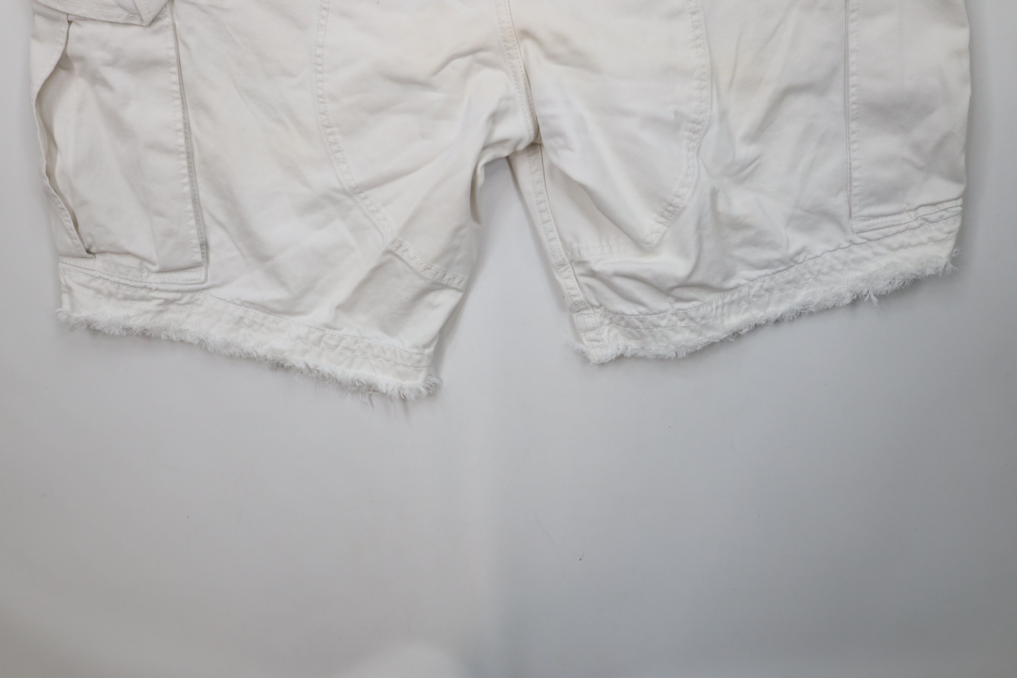 Ralph Lauren × Vintage Vintage 90s Ralph Lauren Heavy Military Cargo Shorts White Size US 40 / EU 56 - 15 Thumbnail