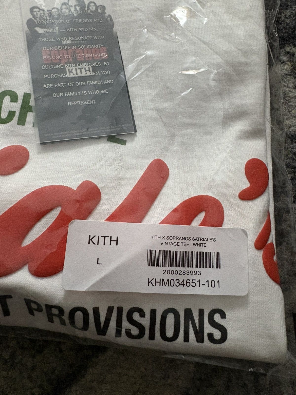 Kith Kith x The Sopranos Satriale’s Vintage Tee White Size US L / EU 52-54 / 3 - 3 Thumbnail