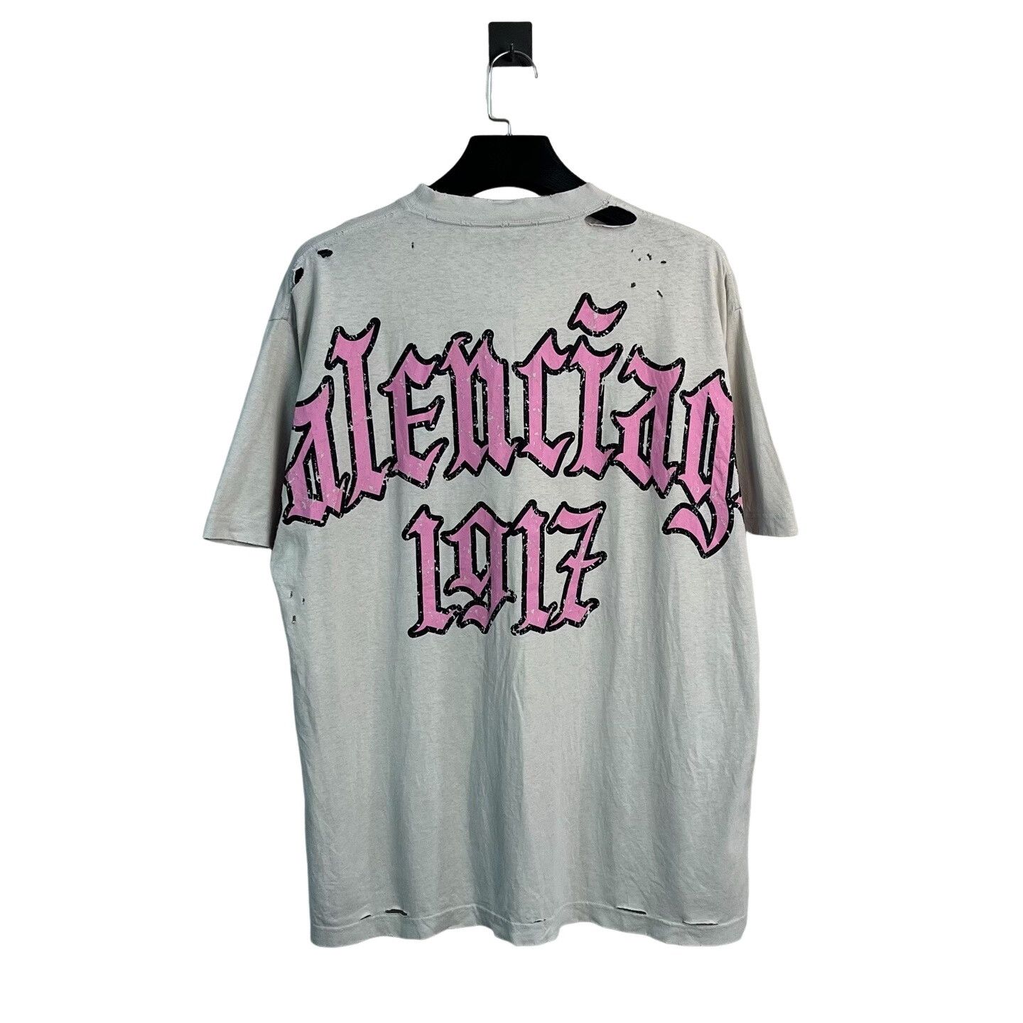 Balenciaga Balenciaga Distressed Logo T-Shirt Size M Size US M / EU 48-50 / 2 - 1 Thumbnail
