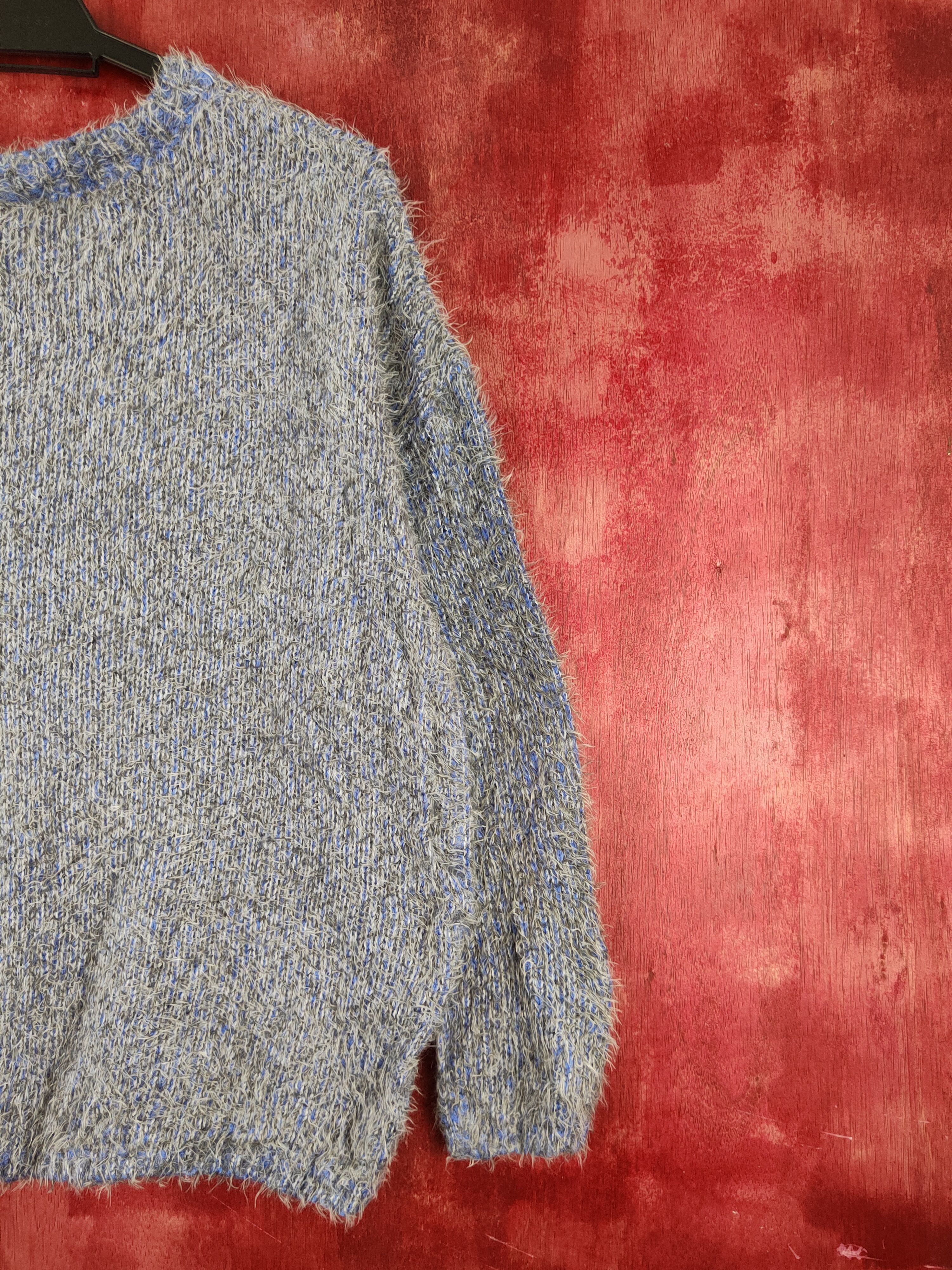 Japanese Brand × Vintage Vintage 💥 Japanese Brand Blue Gray Fur Mohair Knitwear Size M / US 6-8 / IT 42-44 - 9 Thumbnail