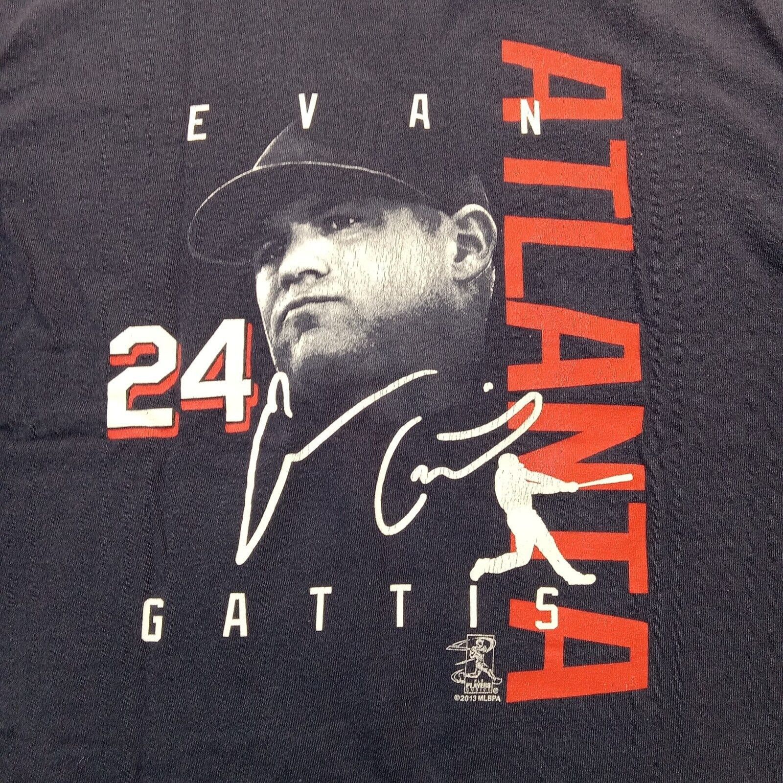 Delta Atlanta Braves T-Shirt M #24 Evan Gattis MLB Players 2013 Size US M / EU 48-50 / 2 - 4 Thumbnail