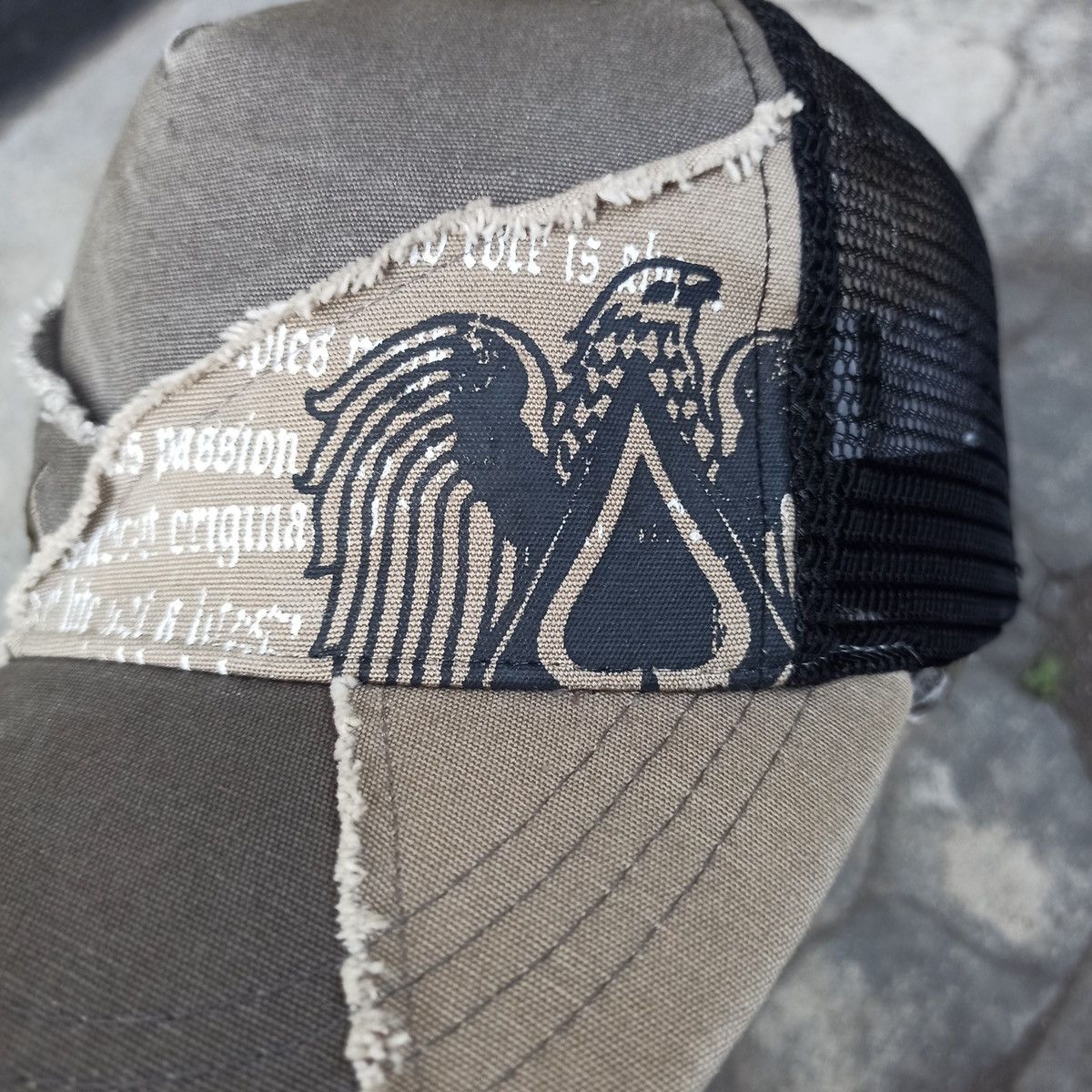 14th Addiction SICK,, patchwork and distressed trucker hat Size ONE SIZE - 14 Thumbnail