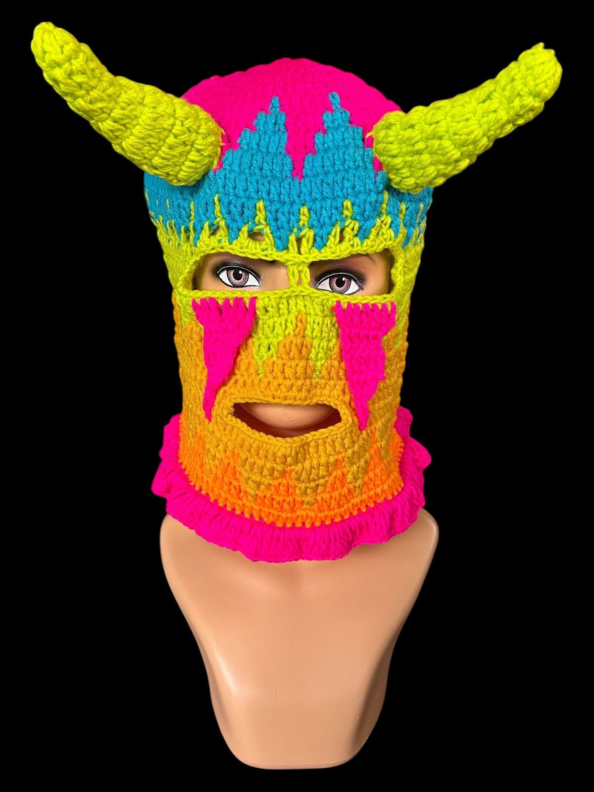 Japanese Brand × Kapital × Vintage Very Rare Crochet Knitted Handmade Balaclava Masked Size ONE SIZE - 1 Thumbnail