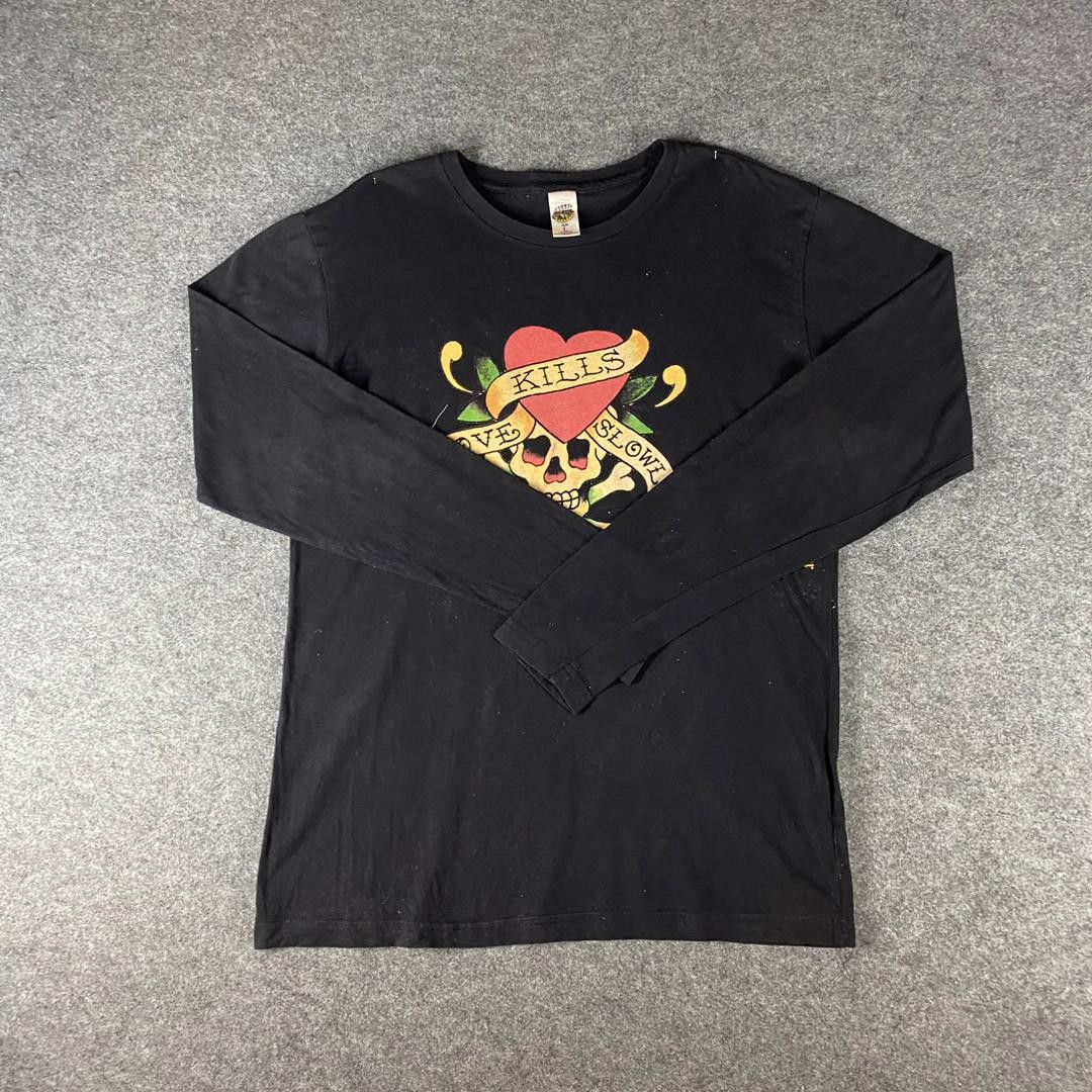 Ed Hardy Vintage Ed Hardy by Christian Audigier Long Sleeve Tshirt Size US L / EU 52-54 / 3 - 1 Thumbnail