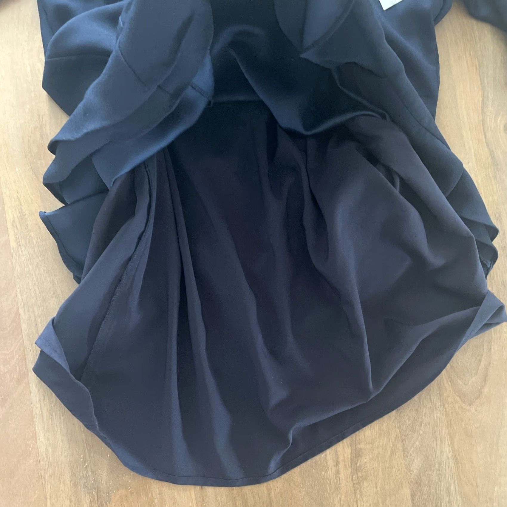 Vintage CeCe Nordstrom A-Line Dress Womens Size 12 Blue Knee Length Puff Sleeve Ruffle Lace Polyester Professional Workwear Dress Size XL / US 12-14 / IT 48-50 - 6 Thumbnail