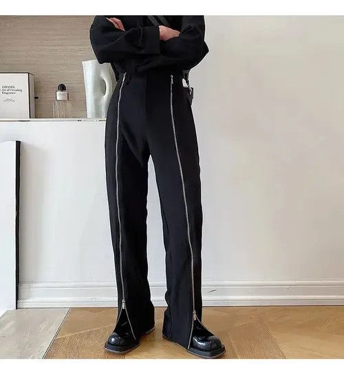Jean Zipper Men's Straight Pants Size US 30 / EU 46 - 2 Thumbnail