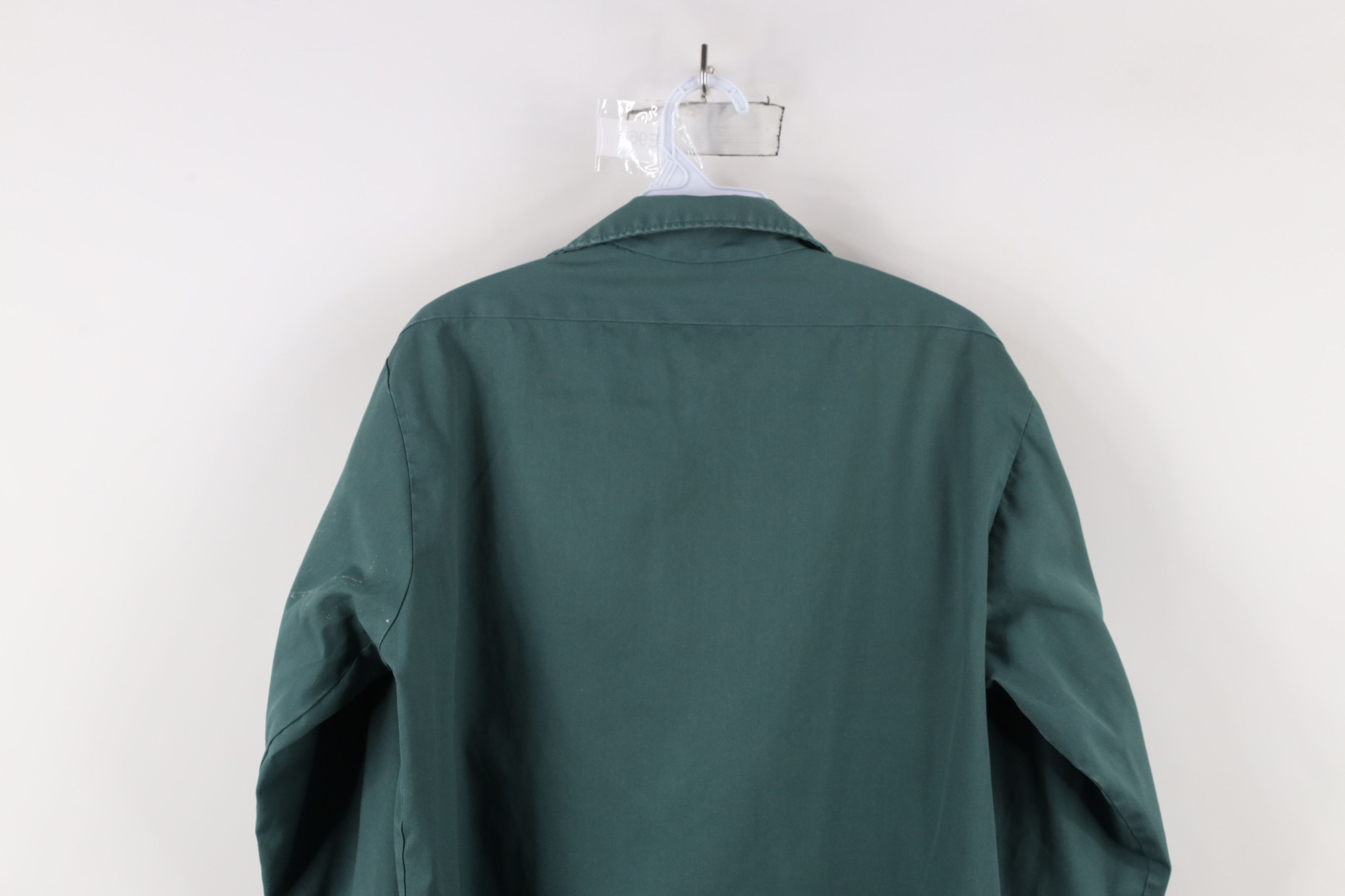 Dickies × Vintage Vintage 90s Dickies Workwear Button Shirt Green USA Size US M / EU 48-50 / 2 - 14 Thumbnail