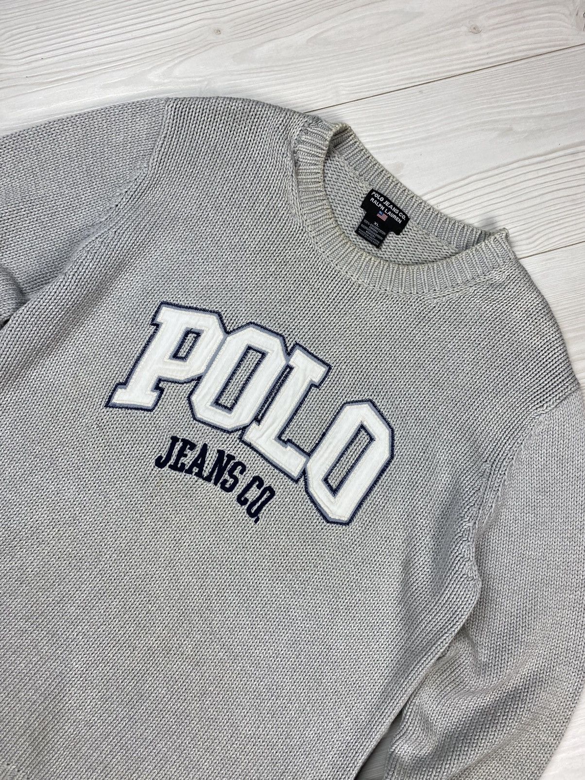 Polo Ralph Lauren × Ralph Lauren × Vintage Polo jeans co by Ralph Lauren knitwear sweater big logo y2k Size US XL / EU 56 / 4 - 13 Thumbnail