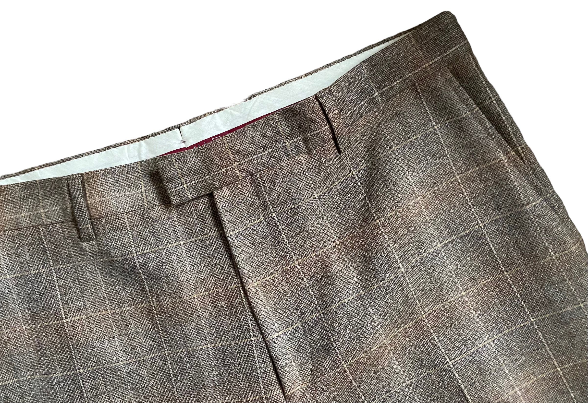 Salvatore Ferragamo × Vintage Ferragamo checkered wool trousers Size 52S - 3 Thumbnail