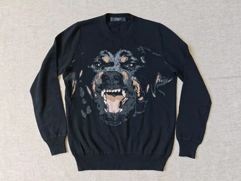 Givenchy Classic Dog Head Wool Sweater Knitted Sweater