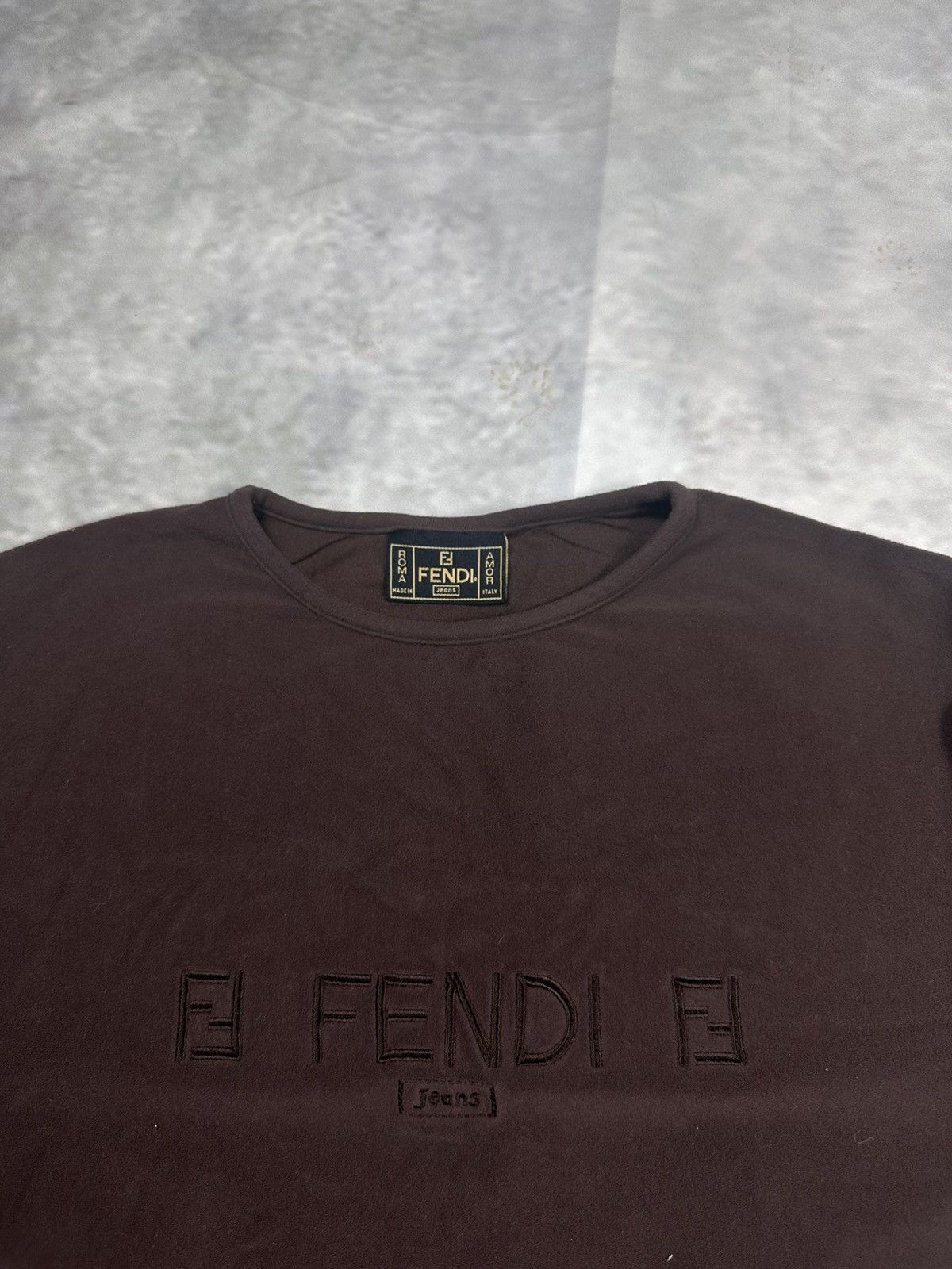 Fendi Vintage Fendi Jeans Long Sleeve Stretchable Shirt Size XL / US 12-14 / IT 48-50 - 6 Thumbnail