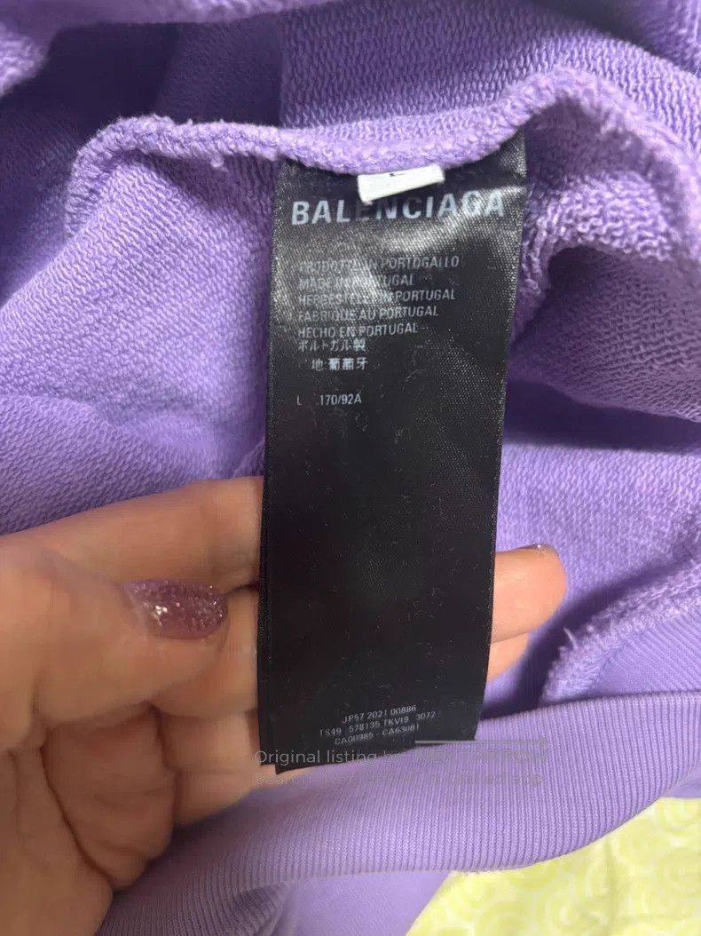 Balenciaga Balenciaga Purple Sweatshirt Size US L / EU 52-54 / 3 - 8 Thumbnail