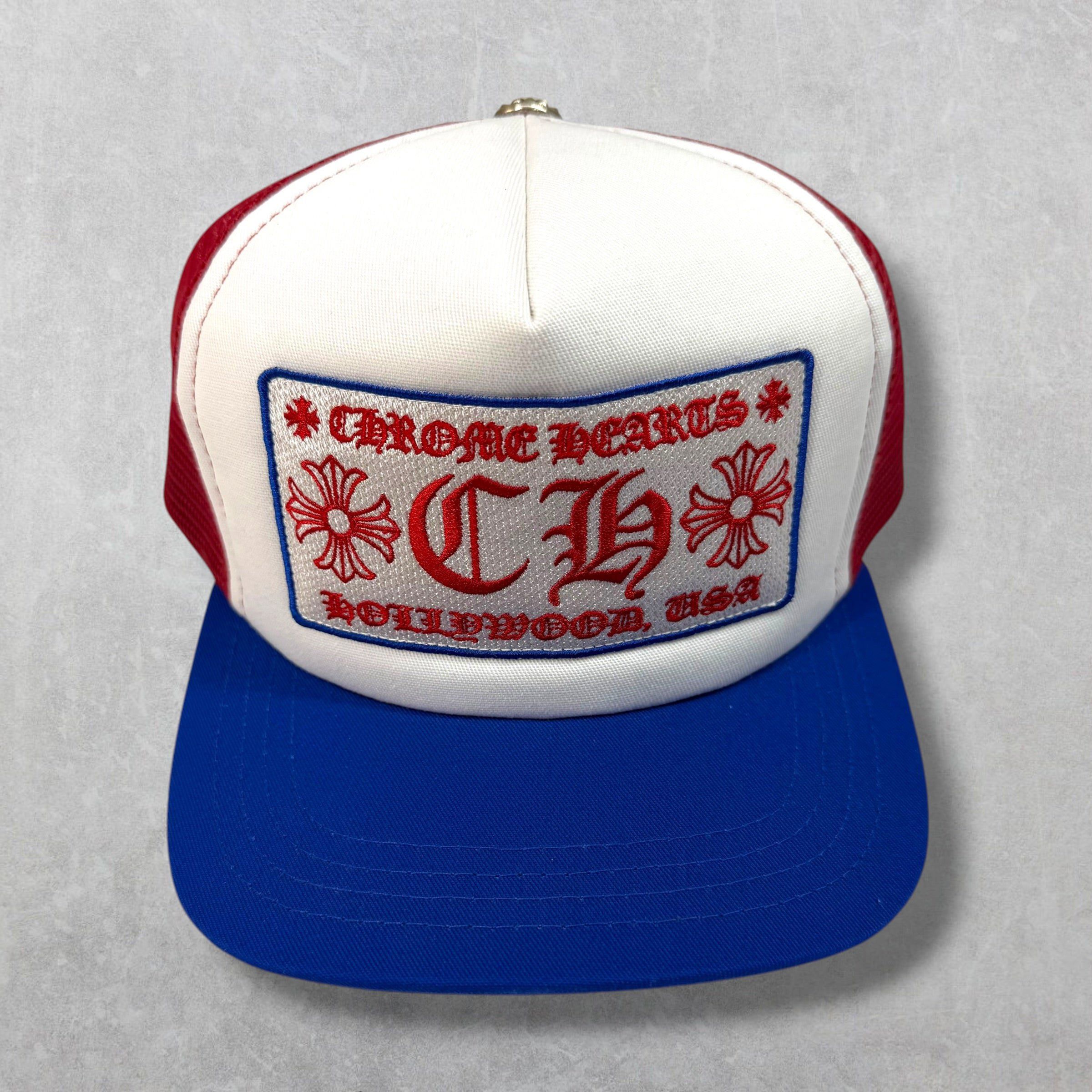 Chrome Hearts Chrome Hearts CH Hollywood Red/White/Blue Trucker Size ONE SIZE - 1 Thumbnail
