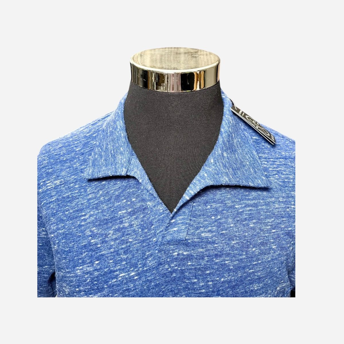 Lucky Brand Lucky Brand Men’s Blue Johnny Collar Linen Shirt Sz M Size US M / EU 48-50 / 2 - 7 Thumbnail