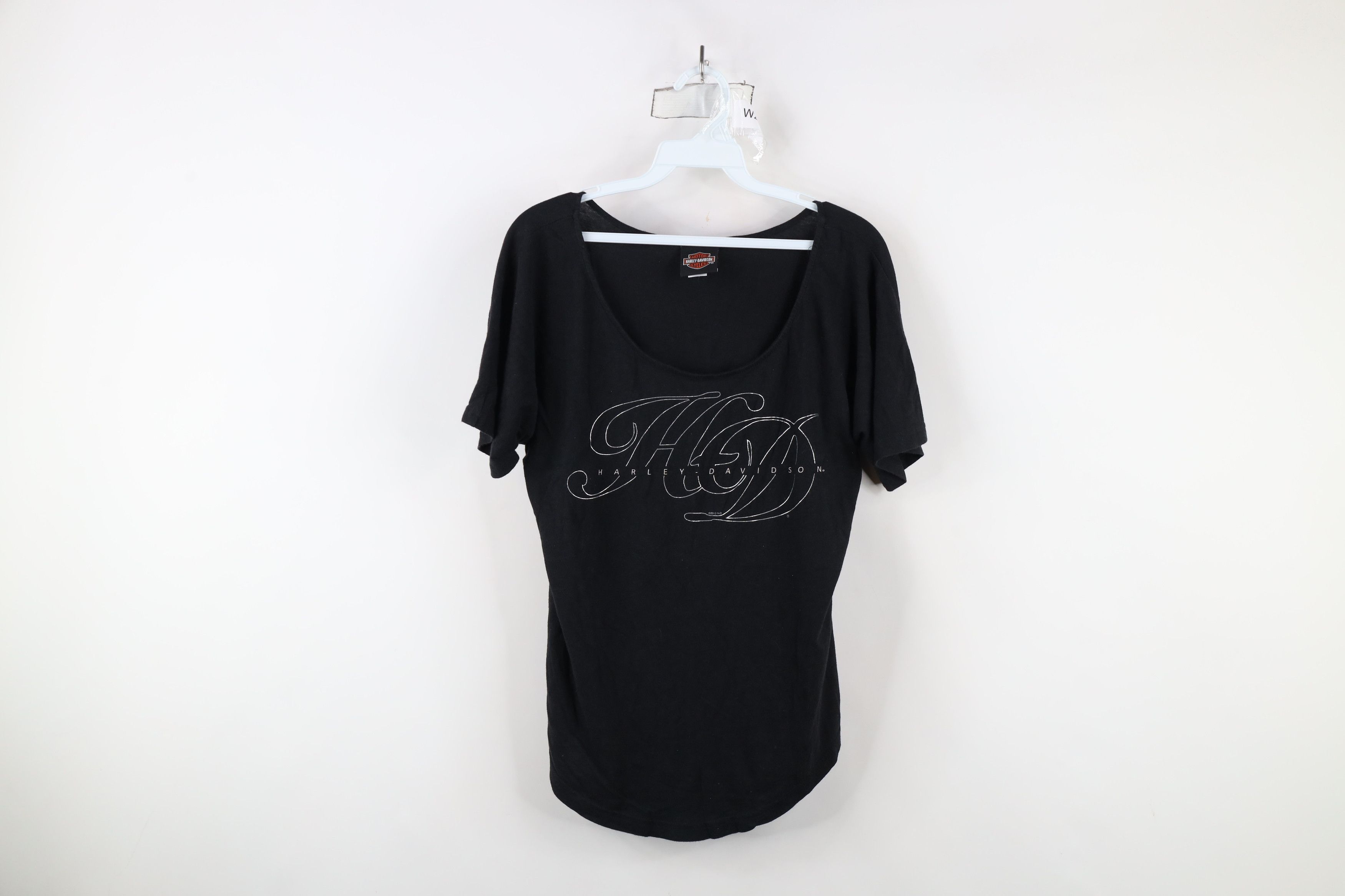 Harley Davidson × Vintage Vintage Y2K Harley Davidson Tribal Scoop Neck T-Shirt Size L / US 10 / IT 46 - 1 Thumbnail