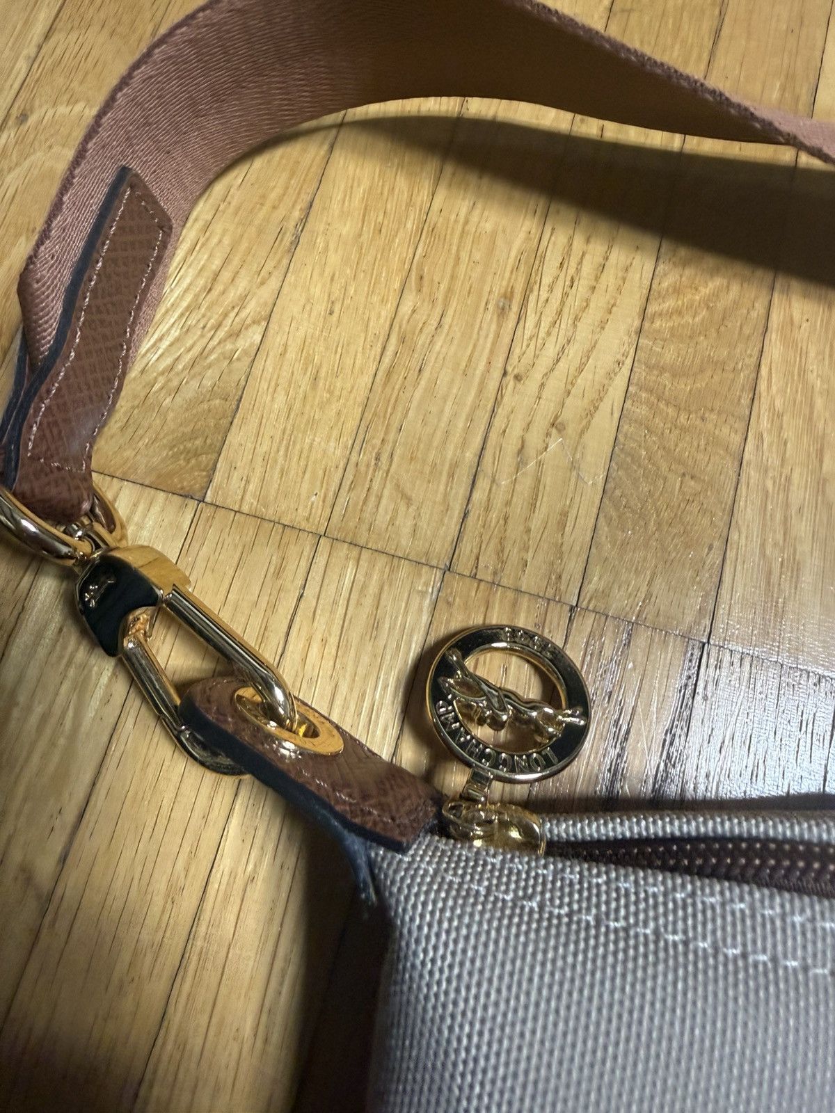 Longchamp Longchamp L.R.T Large Travel Tote Bag Shoulder Bag Beige Size ONE SIZE - 3 Thumbnail