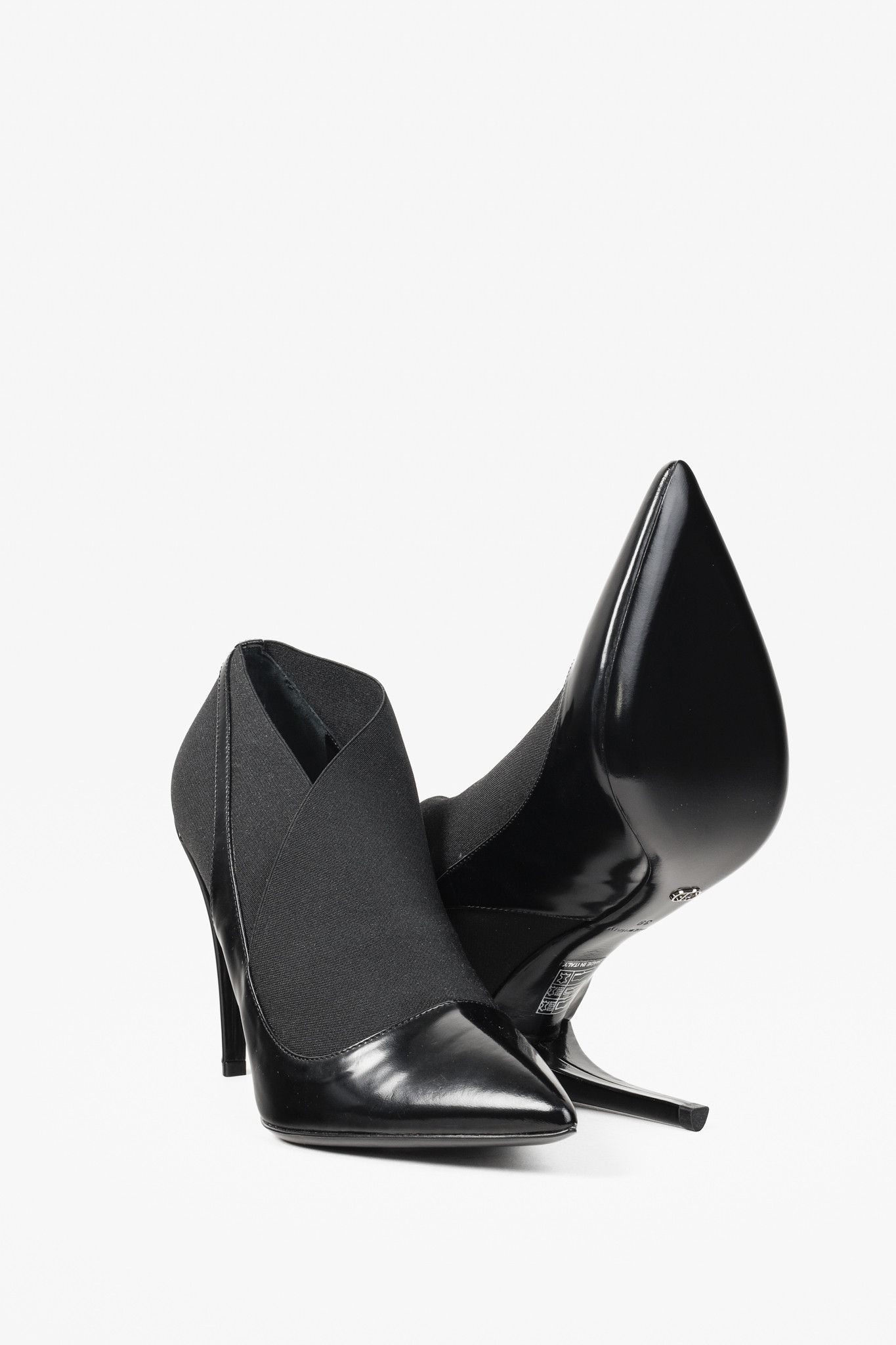 Dior Christian Dior Black Leather Elastic Pointed Toe Bootie Size US 8.5 / IT 38.5 - 4 Thumbnail