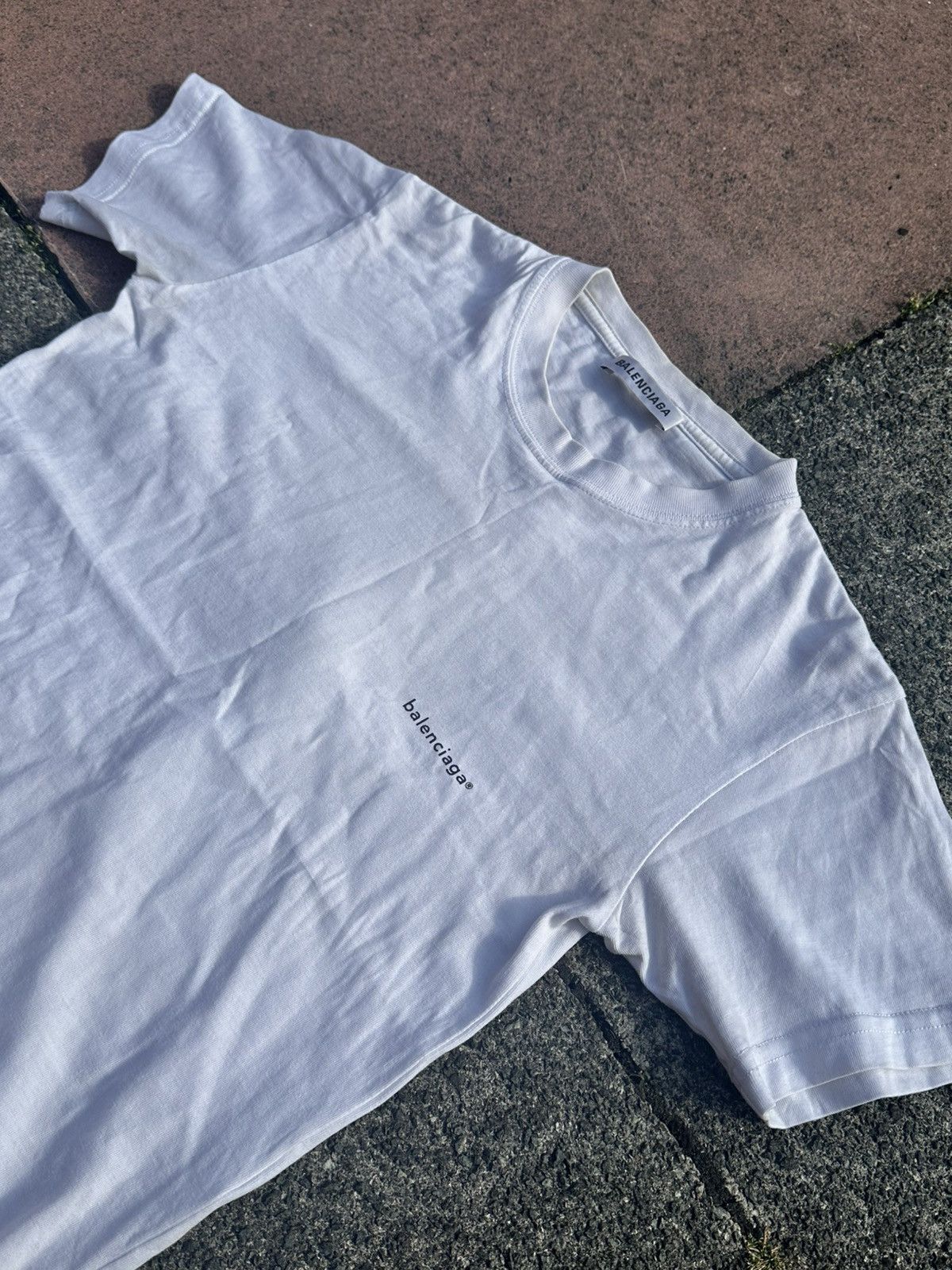 Balenciaga BALENCIAGA 2017 Archetype white Cotton Logo Tee Size US XS / EU 42 / 0 - 1 Thumbnail