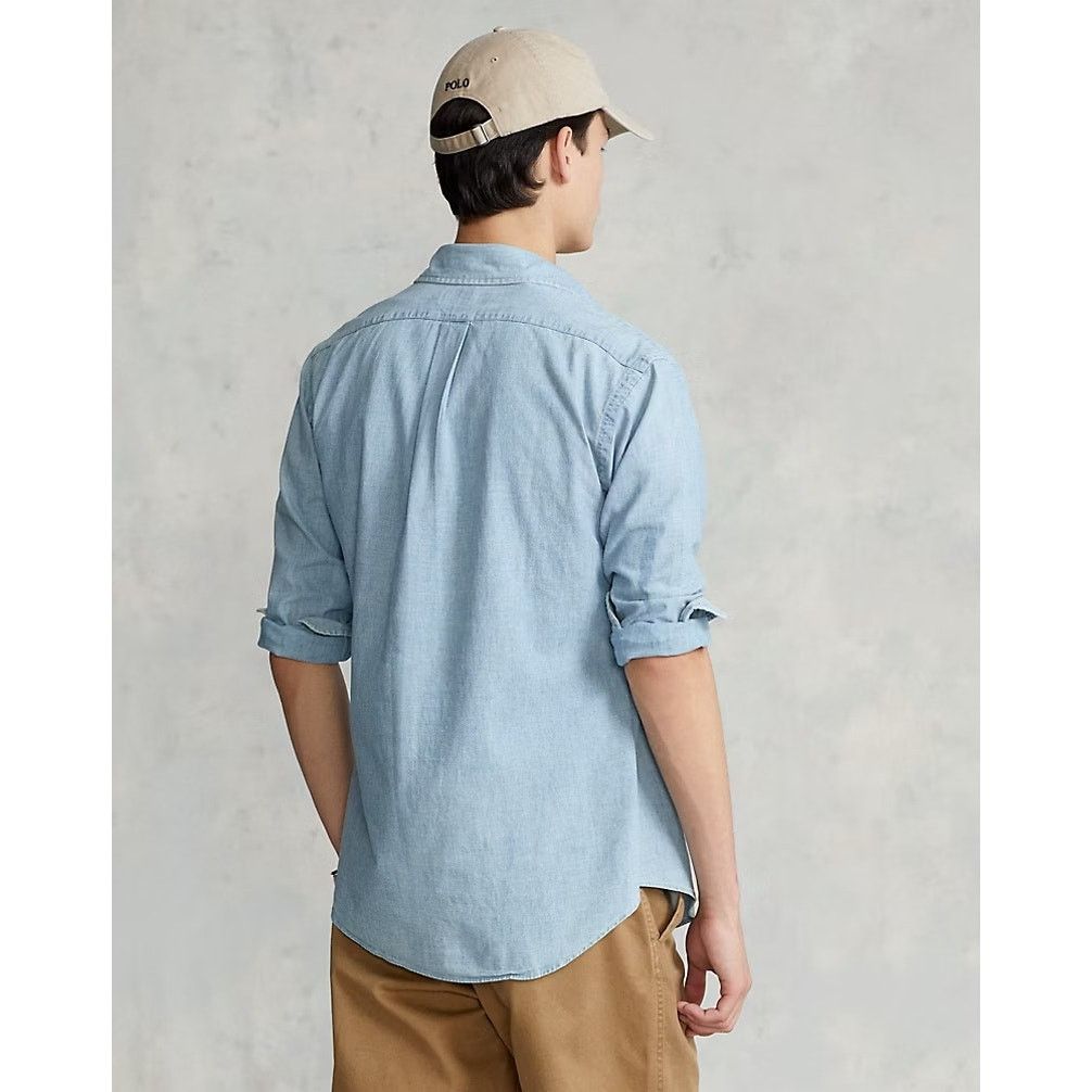 Ralph Lauren Ralph Lauren Indigo Chambray Shirt Blue Mens 3XLT XXXL Tall Size US XXL / EU 58 / 5 - 10 Thumbnail