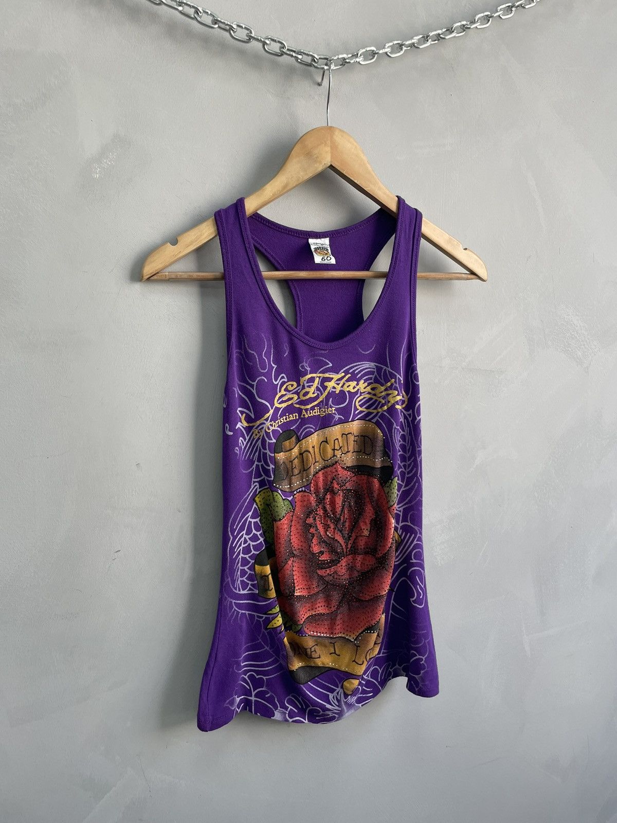 Ed Hardy Vintage rare edhardy y2k big logo tank t shirt Size L / US 10 / IT 46 - 2 Thumbnail