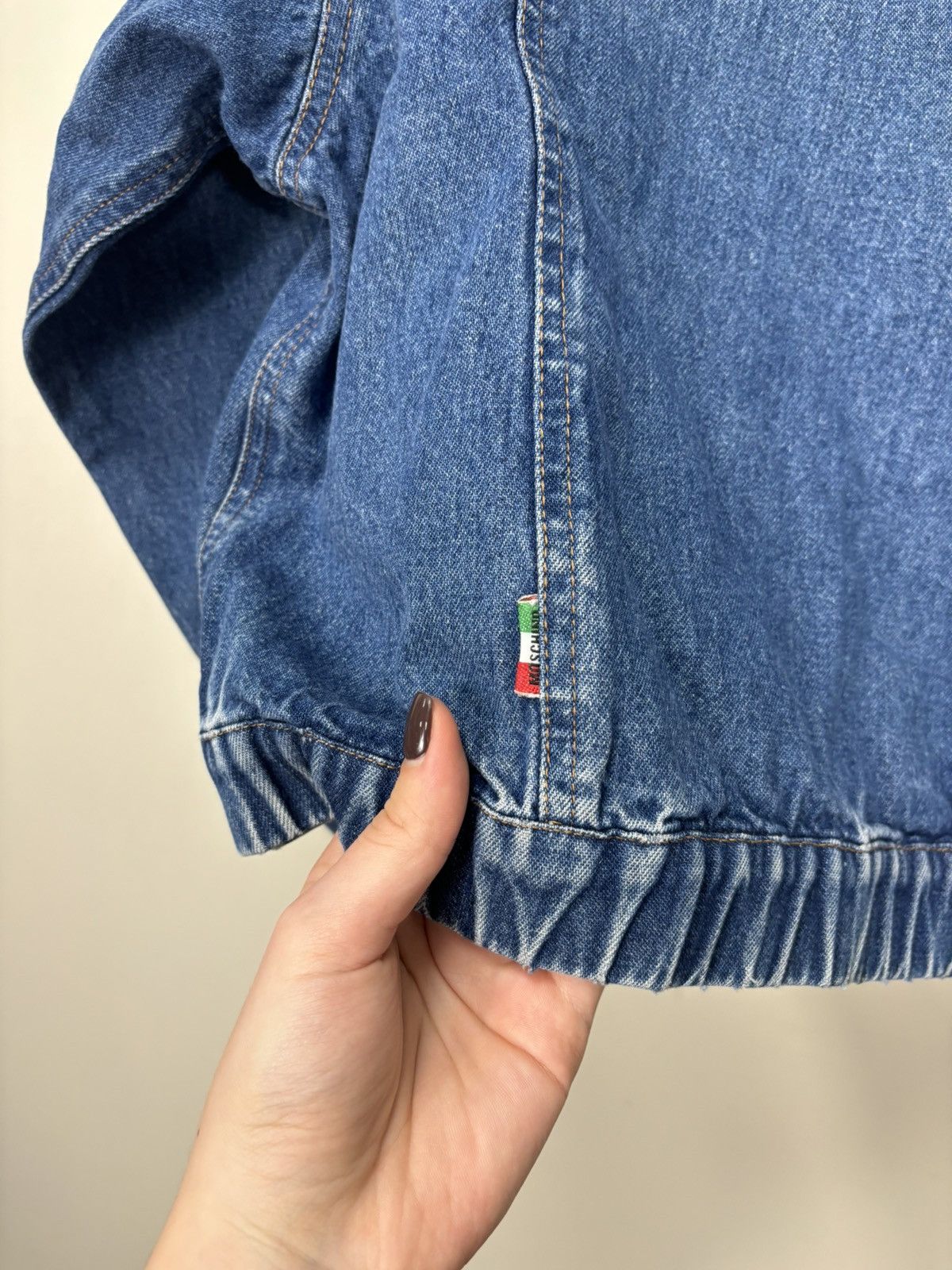 Moschino Vintage Moschino Women’s 90s Blue Boxy Fit Denim Jacket Size M / US 6-8 / IT 42-44 - 17 Thumbnail