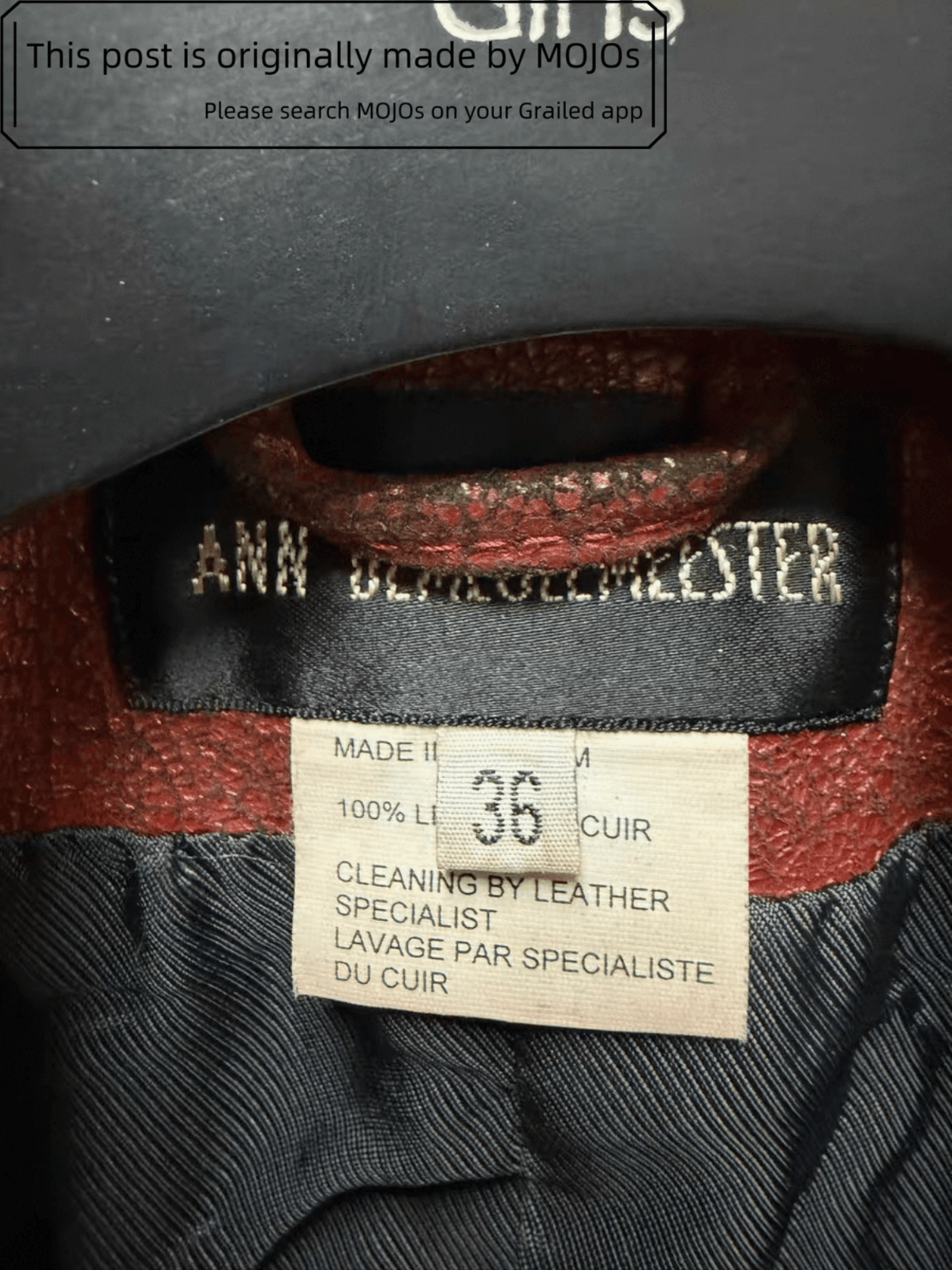 Ann Demeulemeester Sz 36 Ann Demeulemeester Splash Leather Jacket mojos Size US XS / EU 42 / 0 - 5 Thumbnail
