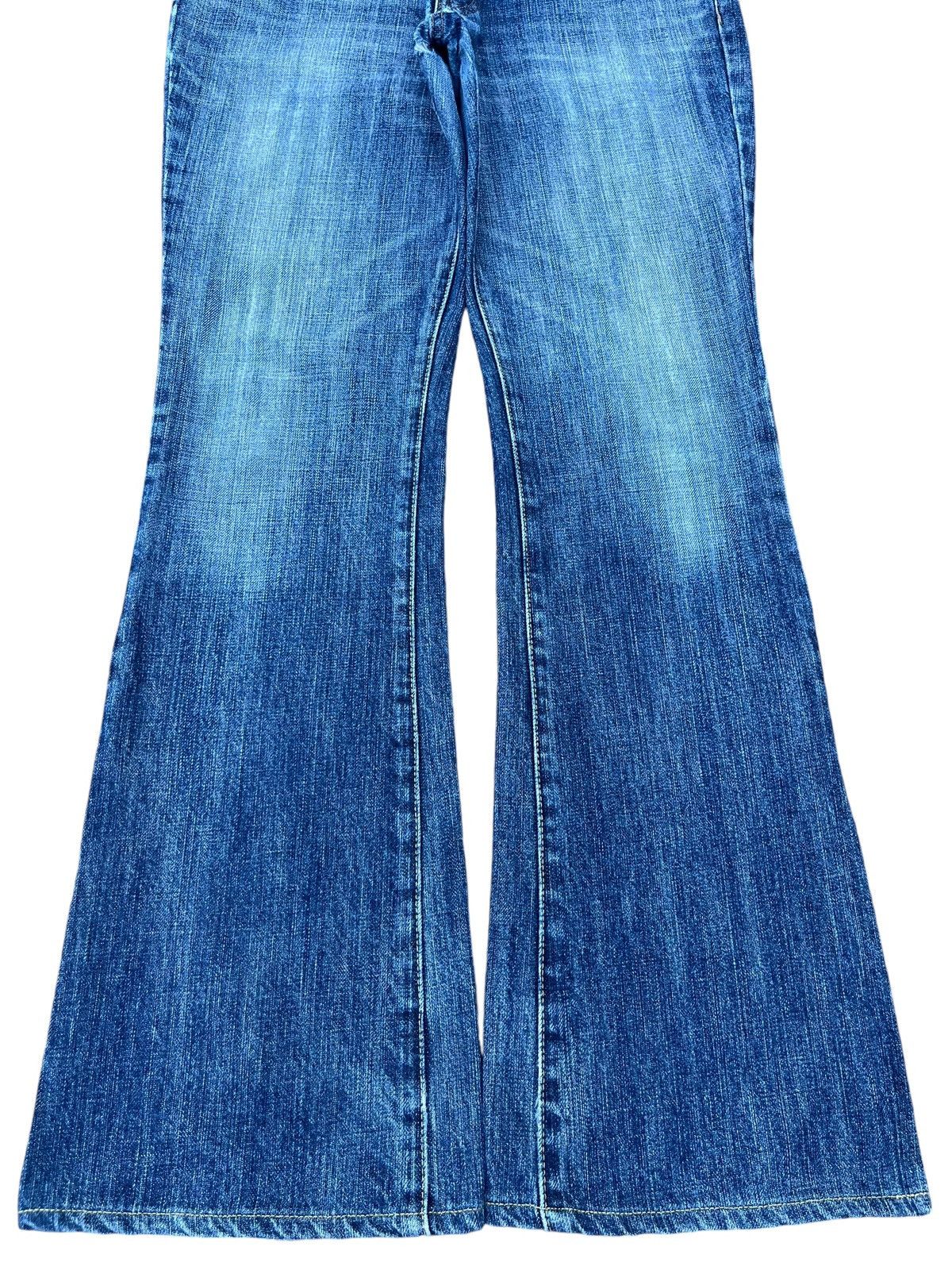 Burgus Plus × Japanese Brand × Le Grande Bleu (L.G.B.) Vintage Japanese Brand Burgus Plus Blue Washed Flare Jeans Size US 33 - 5 Thumbnail