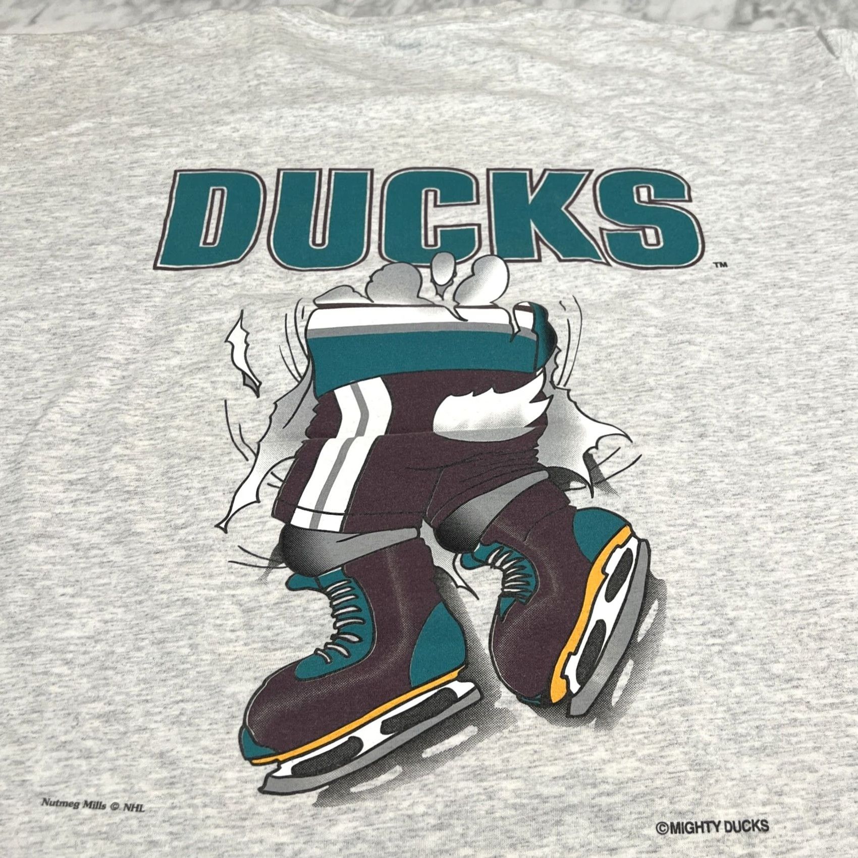 Vintage VINTAGE Mighty Ducks Shirt XL Nutmeg NHL Double Sided Single Stitch USA Mens Size US XL / EU 56 / 4 - 5 Thumbnail