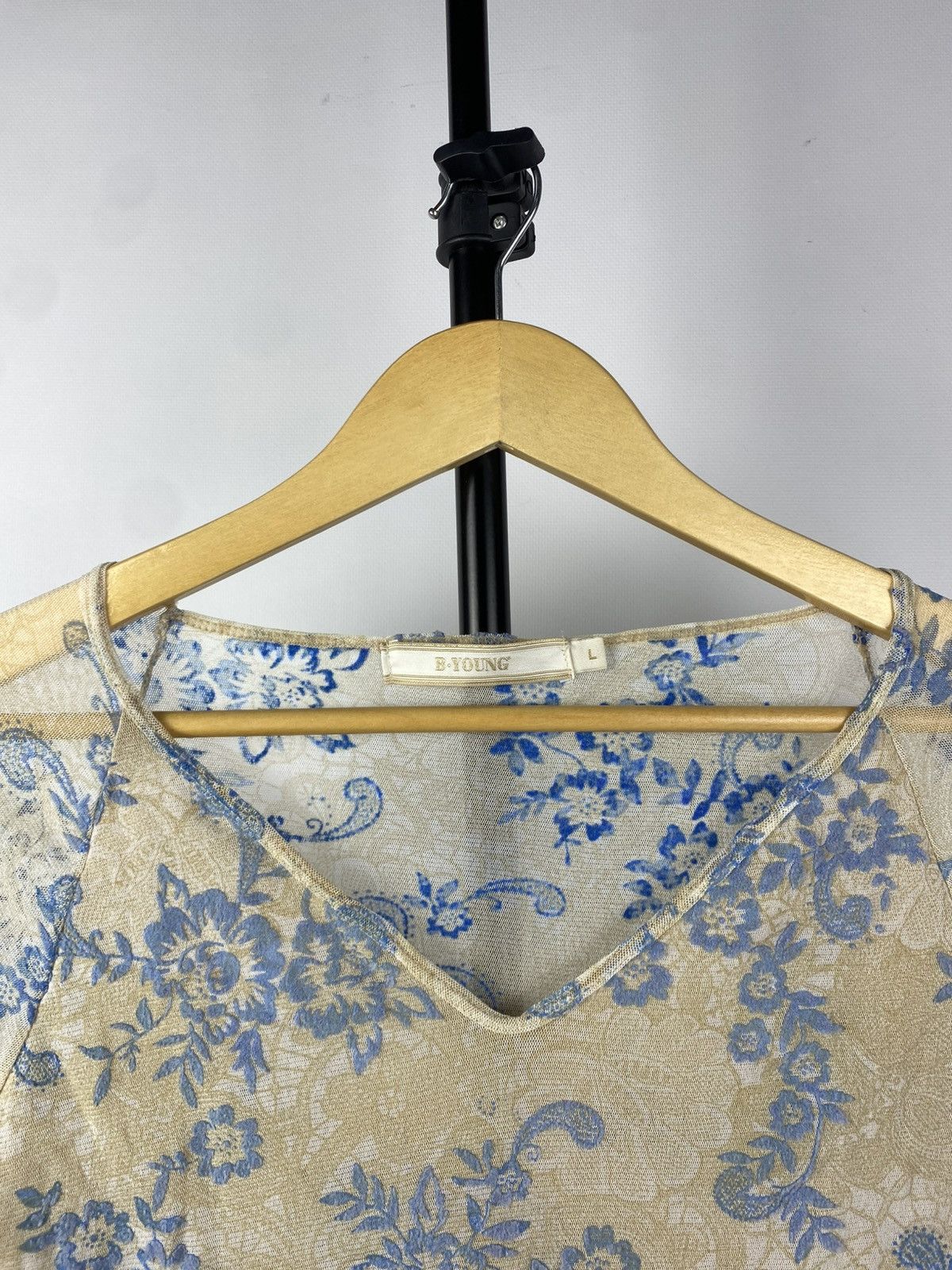 Designer × Japanese Brand × Vintage Save The Queen Jean Paul Gaultier Style Mesh Blouses Size L / US 10 / IT 46 - 2 Thumbnail