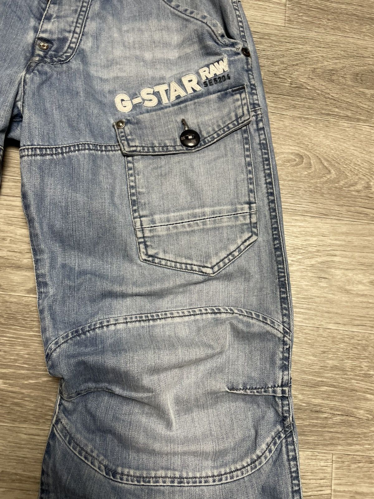 G-Star 32/30 Vintage G-Star Raw SE 5204/3301 Cargo Elwood Jeans Size US 32 / EU 48 - 8 Thumbnail