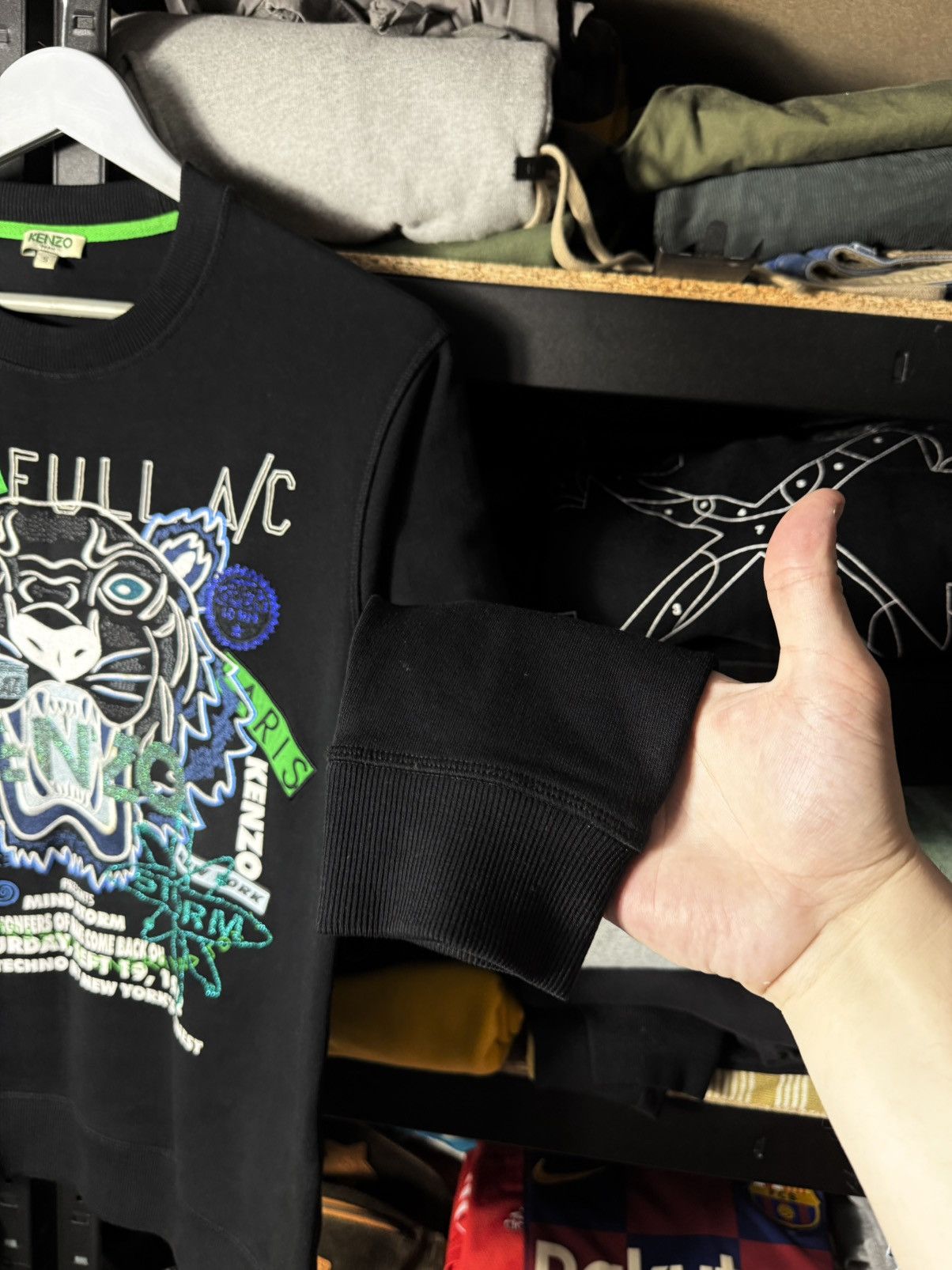 Kenzo Kenzo Paris Tiger Sweatshirt Black Graphic Crewneck Mens S Size US S / EU 44-46 / 1 - 5 Thumbnail
