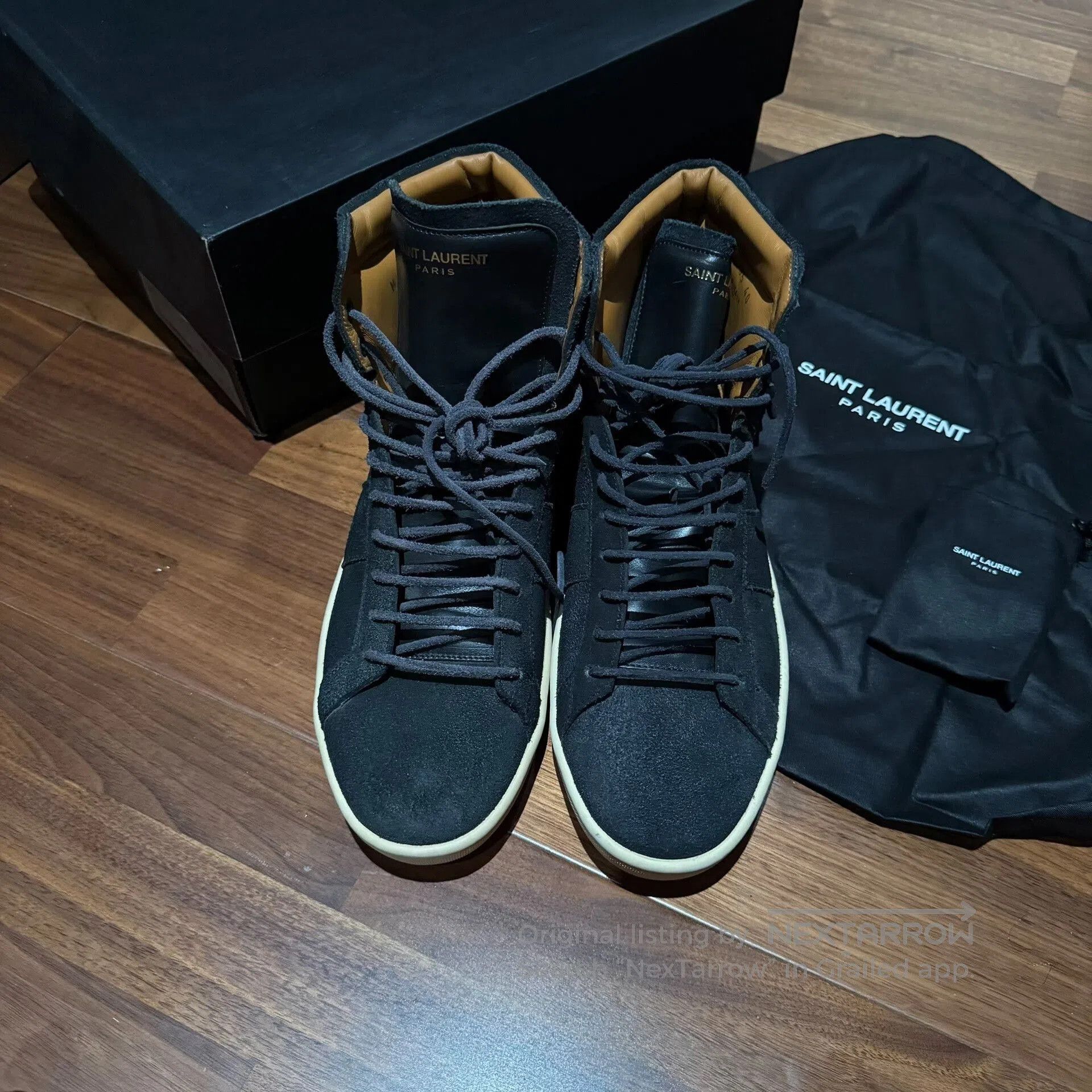 Saint Laurent Paris Saint Laurent Leather Casual Sneakers for Men. Size US 7 / EU 40 - 3 Thumbnail