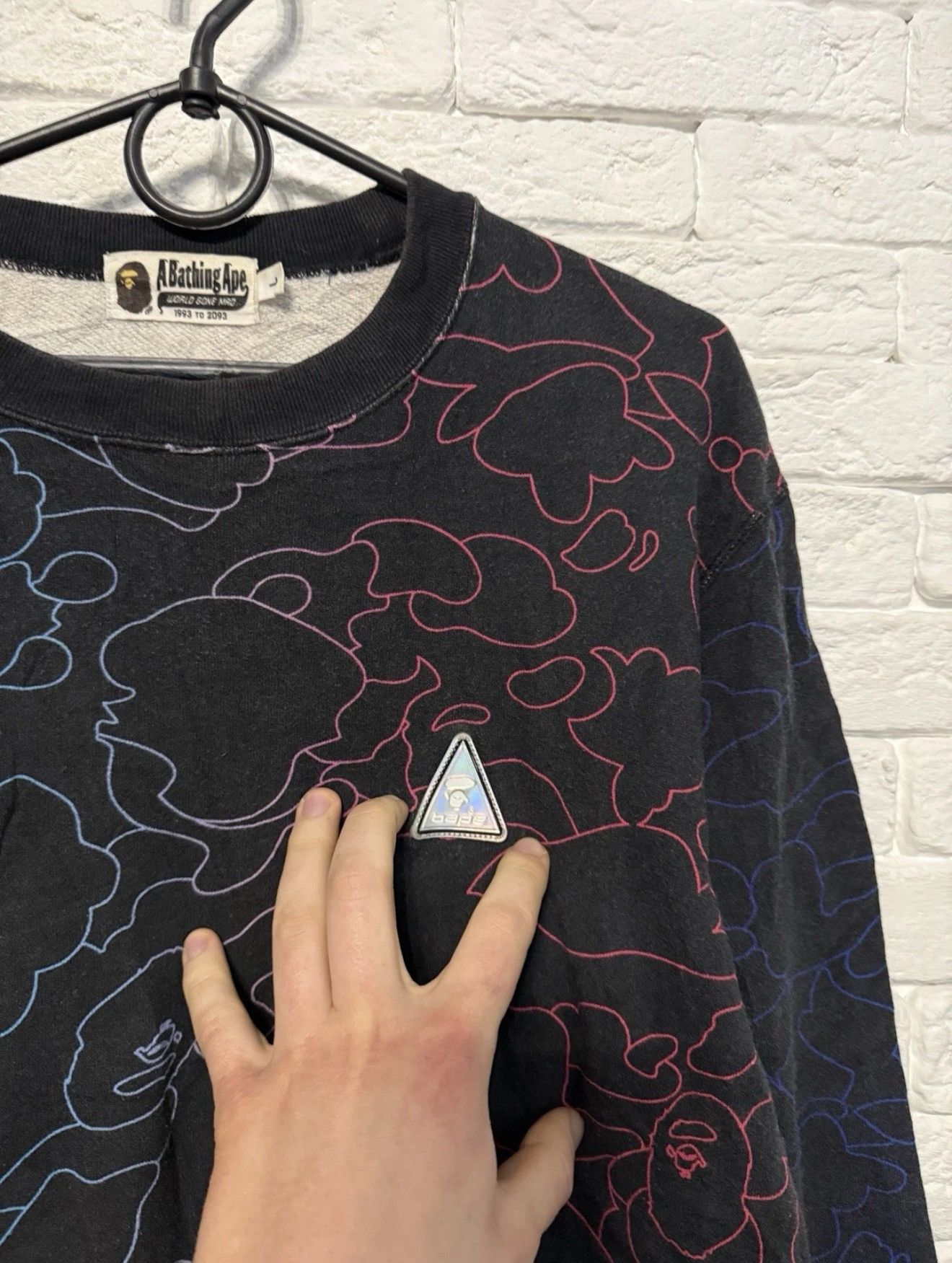 Bape VTG A Bathing Ape Camo Sweatshirt Zip Logo Camouflage Bape Size US L / EU 52-54 / 3 - 3 Thumbnail