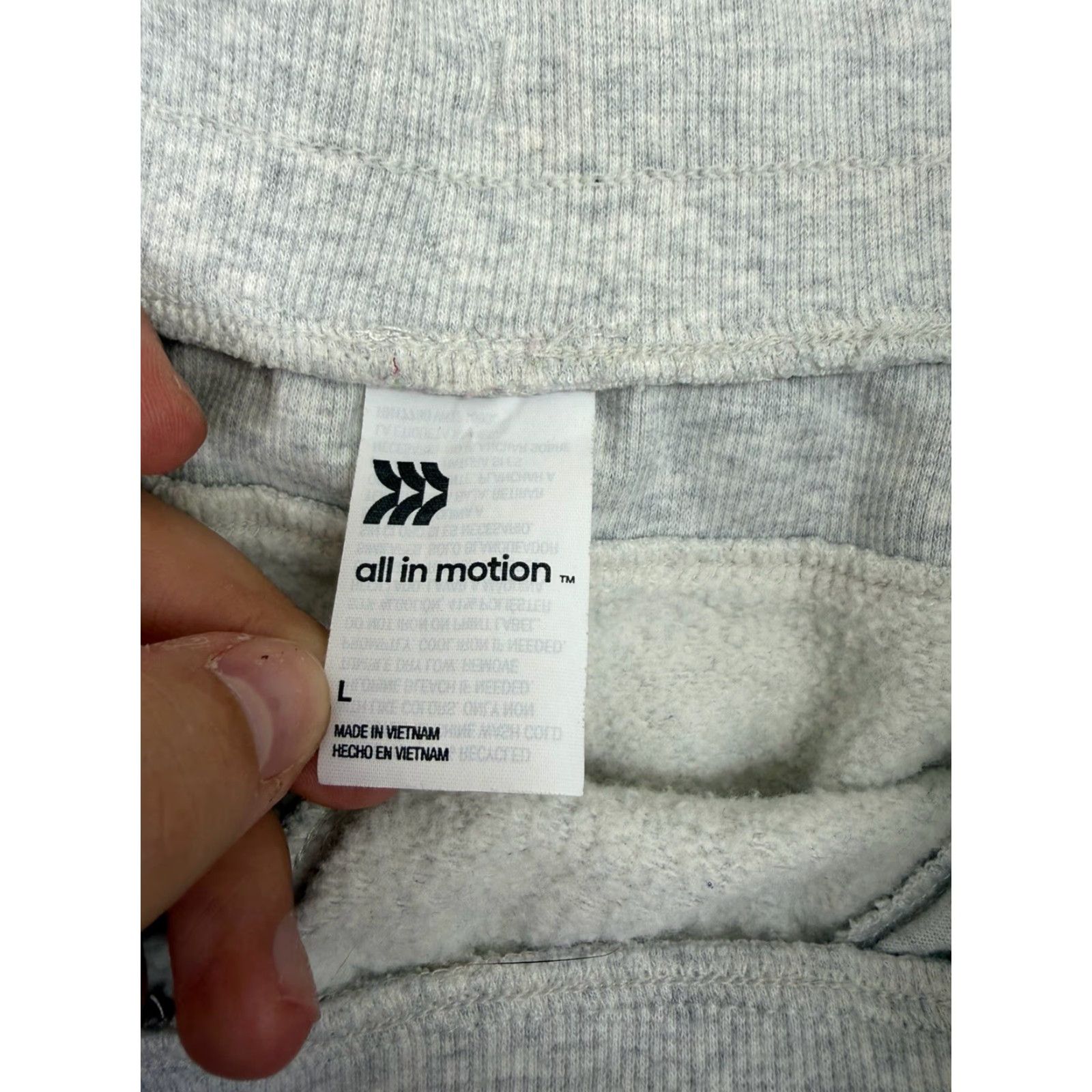 Vintage All In Motion Womens Sweatpants Size Large Heathered Gray Jogger Drawstring Pants Regular Womens Large Gray Jogger Drawstring Size 36" / US 14 / IT 50 - 5 Thumbnail