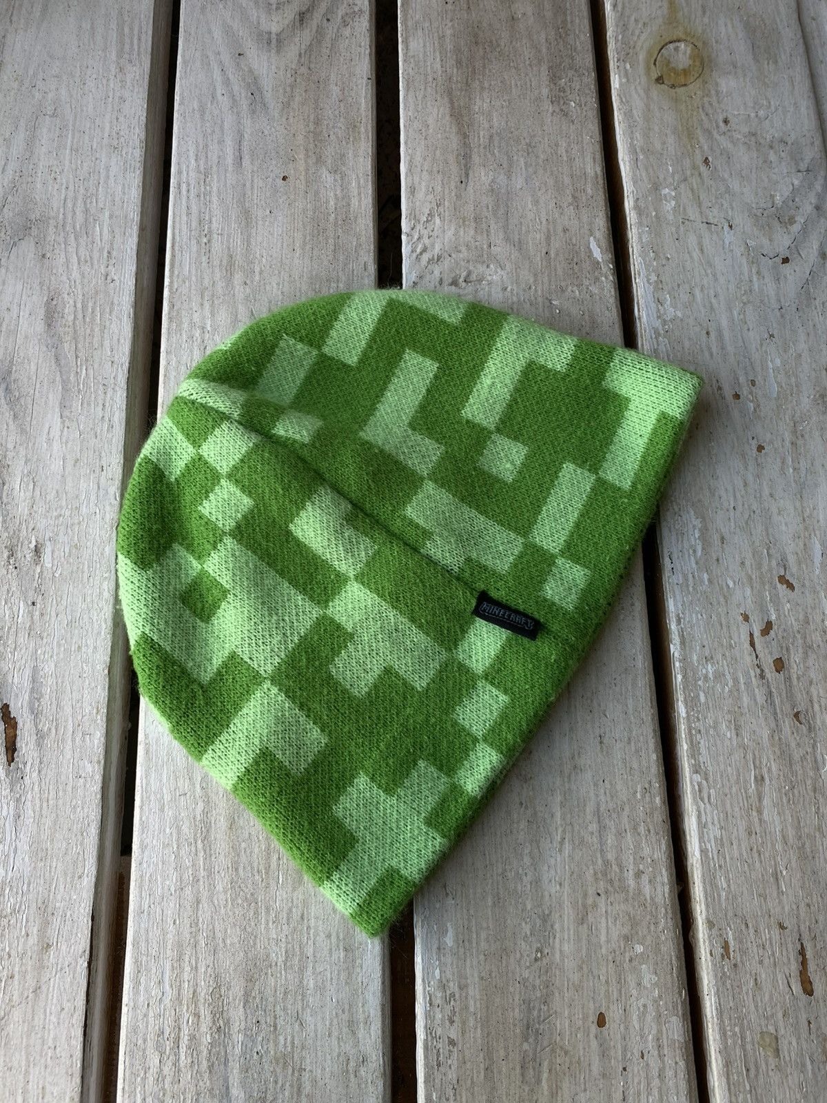 Japanese Brand × Vintage 🚨GRAIL Minecraft Creeper Beanie Hat Vintage Cap Y2K Size ONE SIZE - 3 Thumbnail