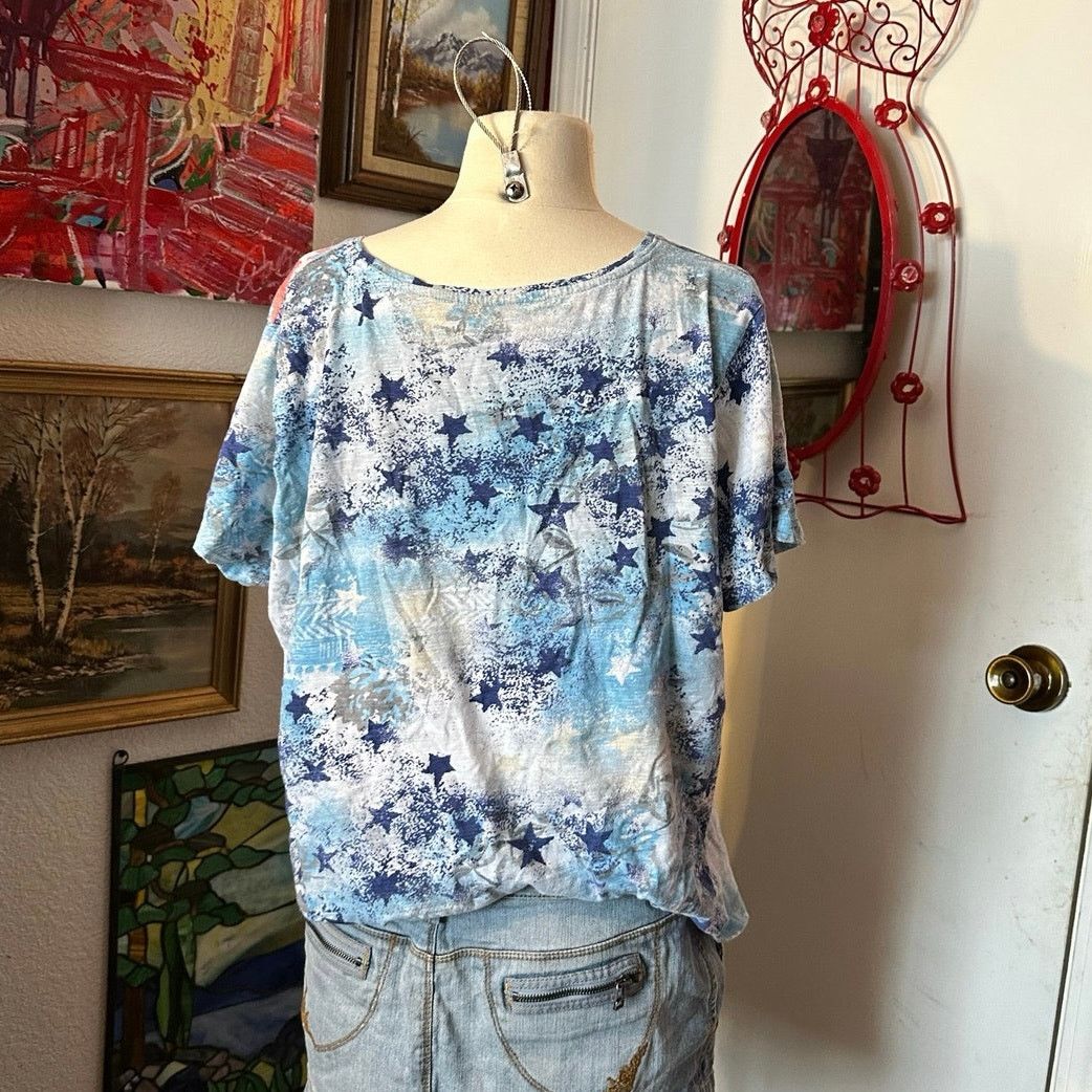 Basic Editions stained basic editions american flag graphic shirt Size XL / US 12-14 / IT 48-50 - 3 Thumbnail
