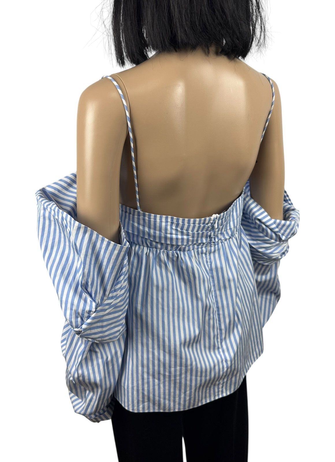 JW Anderson JW Anderson Blouse Off-the-shoulder with Ruching Striped Size L / US 10 / IT 46 - 6 Thumbnail