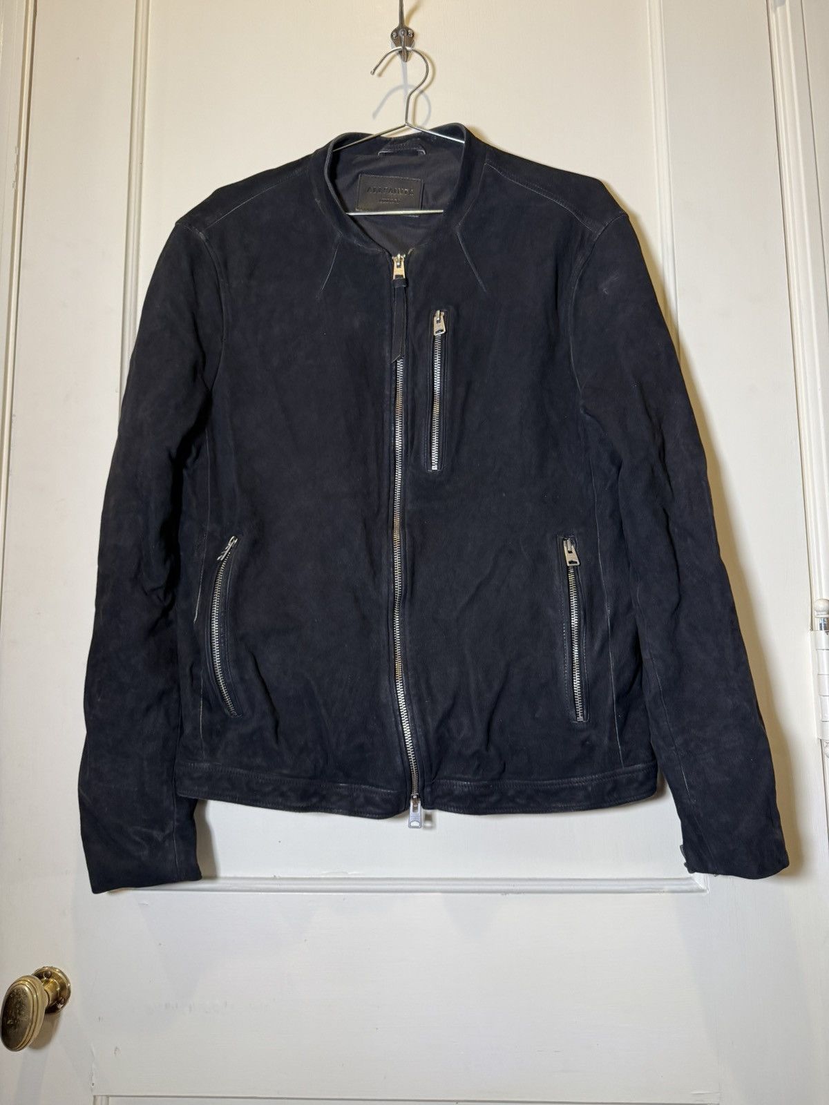 AllSaints Kemble Suede Bomber Jacket