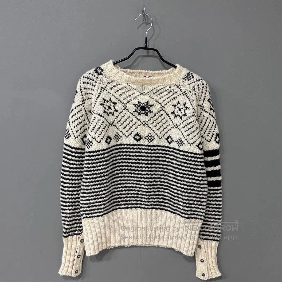 Thom Browne Thom Browne Fair Isle Chunky Knit Sweater. Size US S / EU 44-46 / 1 - 1 Thumbnail