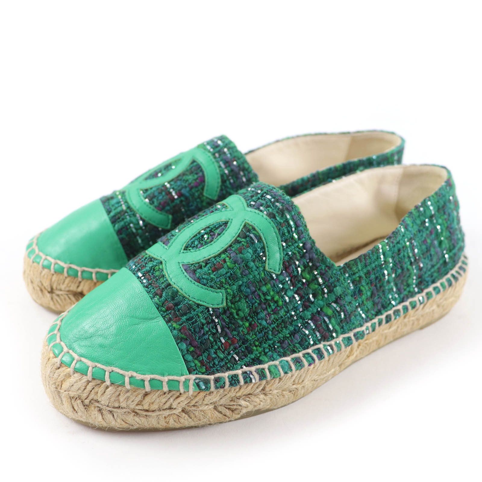 Chanel Chanel Chanel Tweed Espadrilles Textile Shoes G29762 DUTY FREE for USA Size ONE SIZE - 1 Thumbnail