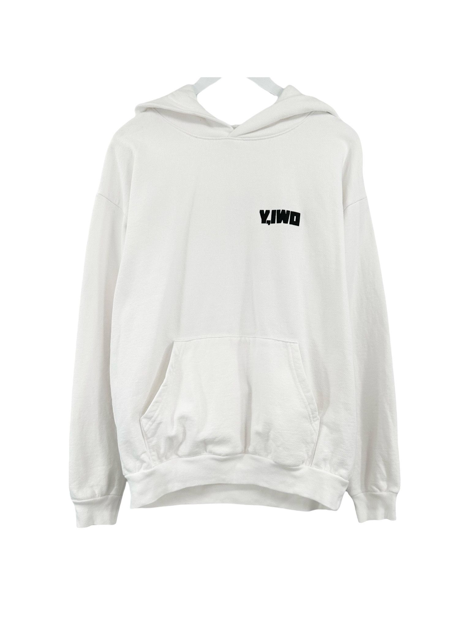 image of Vintage Y,iwo Yeah I Work Out White Logo Hoodie, Men's (Size Large)
