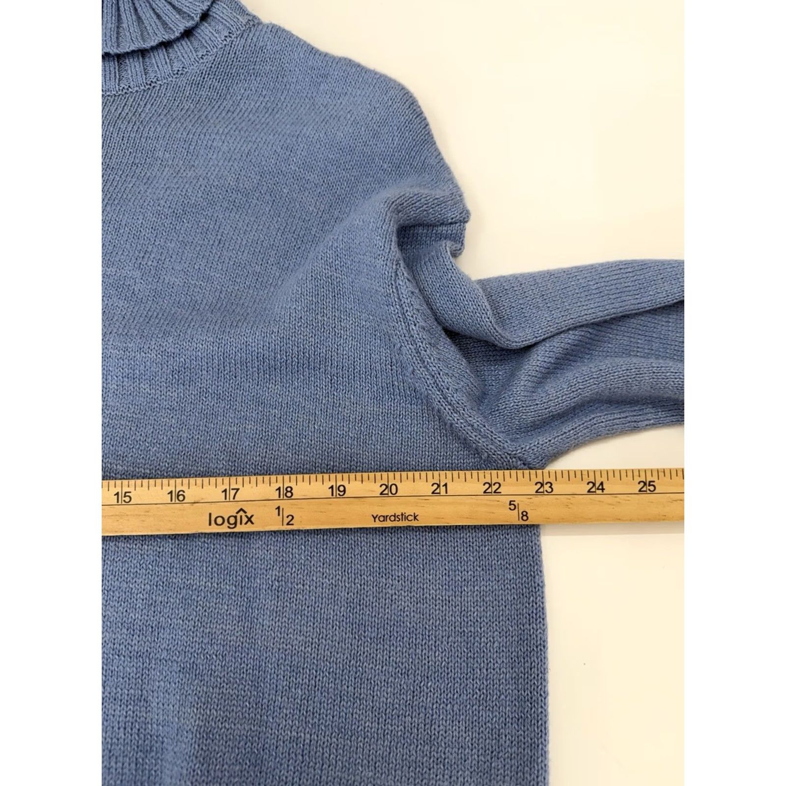 Vintage A New Day Sweater Shirt Women Large Blue Knit Turtleneck Pullover Casual... Size L / US 10 / IT 46 - 7 Thumbnail