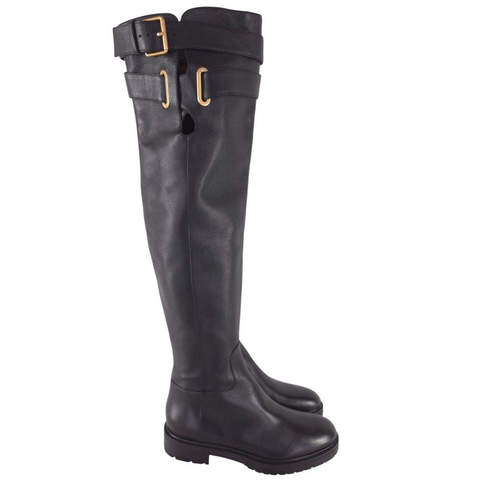 Valentino Valentino Garavani Rockstud V-Logo Tall Boots US 9.5 EU 39.5 Size US 9.5 / IT 39.5 - 4 Thumbnail