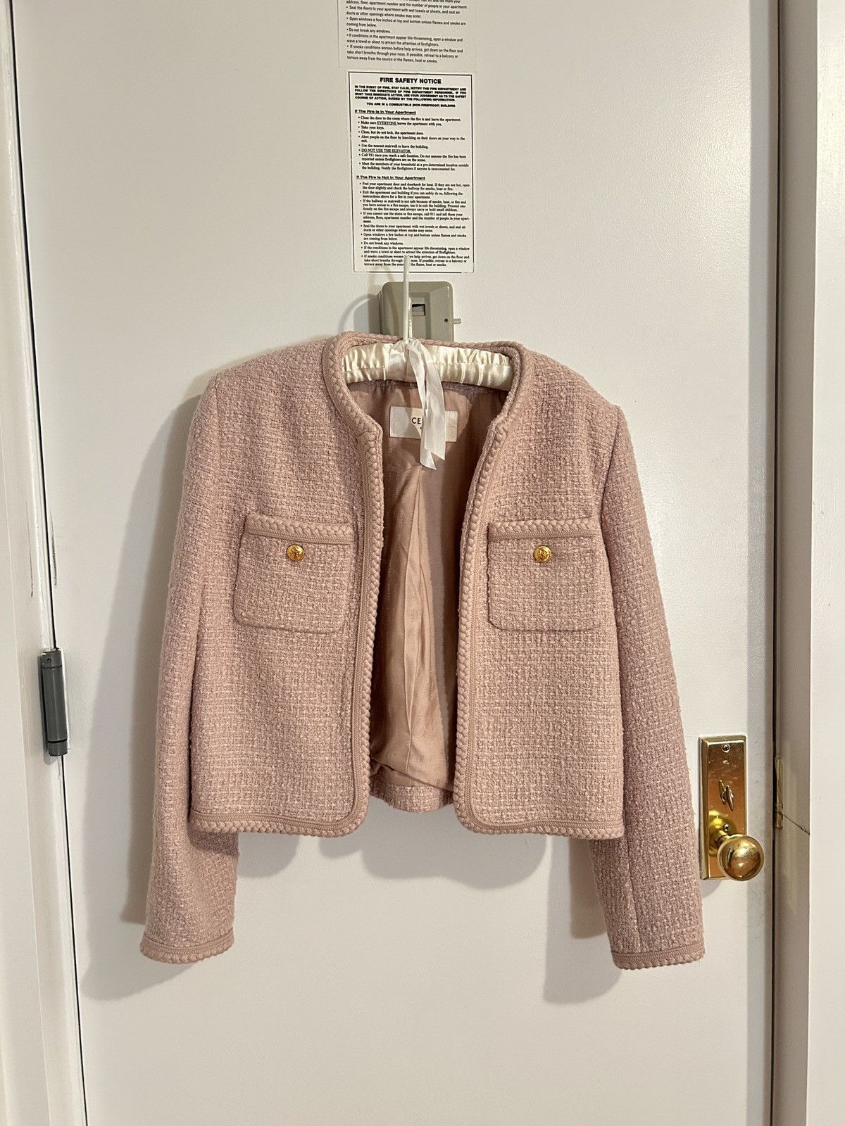 Celine Celine Chelsea Tweed Jacket — Blush Pink (New With Tags) Size M / US 6-8 / IT 42-44 - 1 Thumbnail