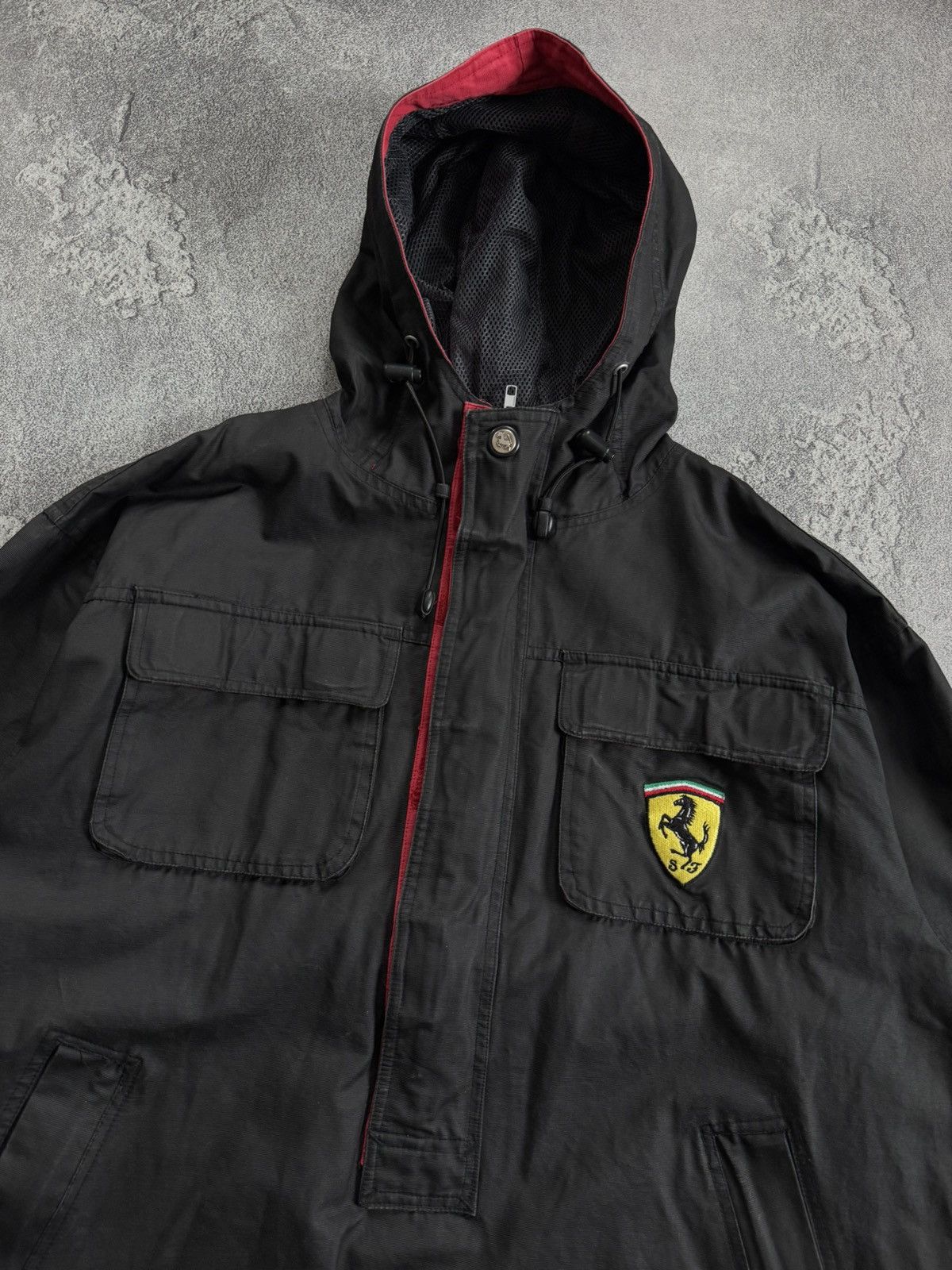 Ferrari Ferrari L/size waxed cotton vintage anorak jacket retro 90s Size US L / EU 52-54 / 3 - 13 Thumbnail