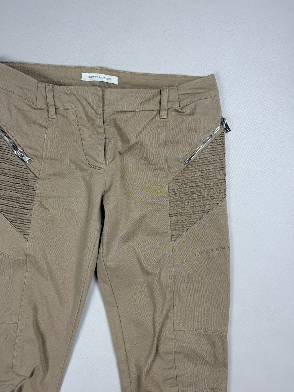 Pierre Balmain Pierre Balmain Ladies Ankle Zip Biker Chino Pants Trousers Size 28" / US 6 / IT 42 - 7 Thumbnail